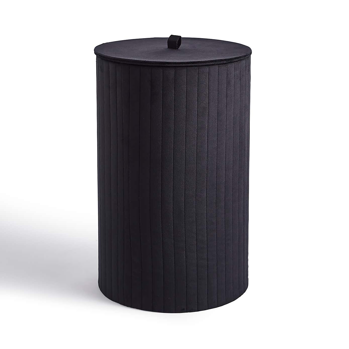 Modern Luxe Ribbed Laundry Basket