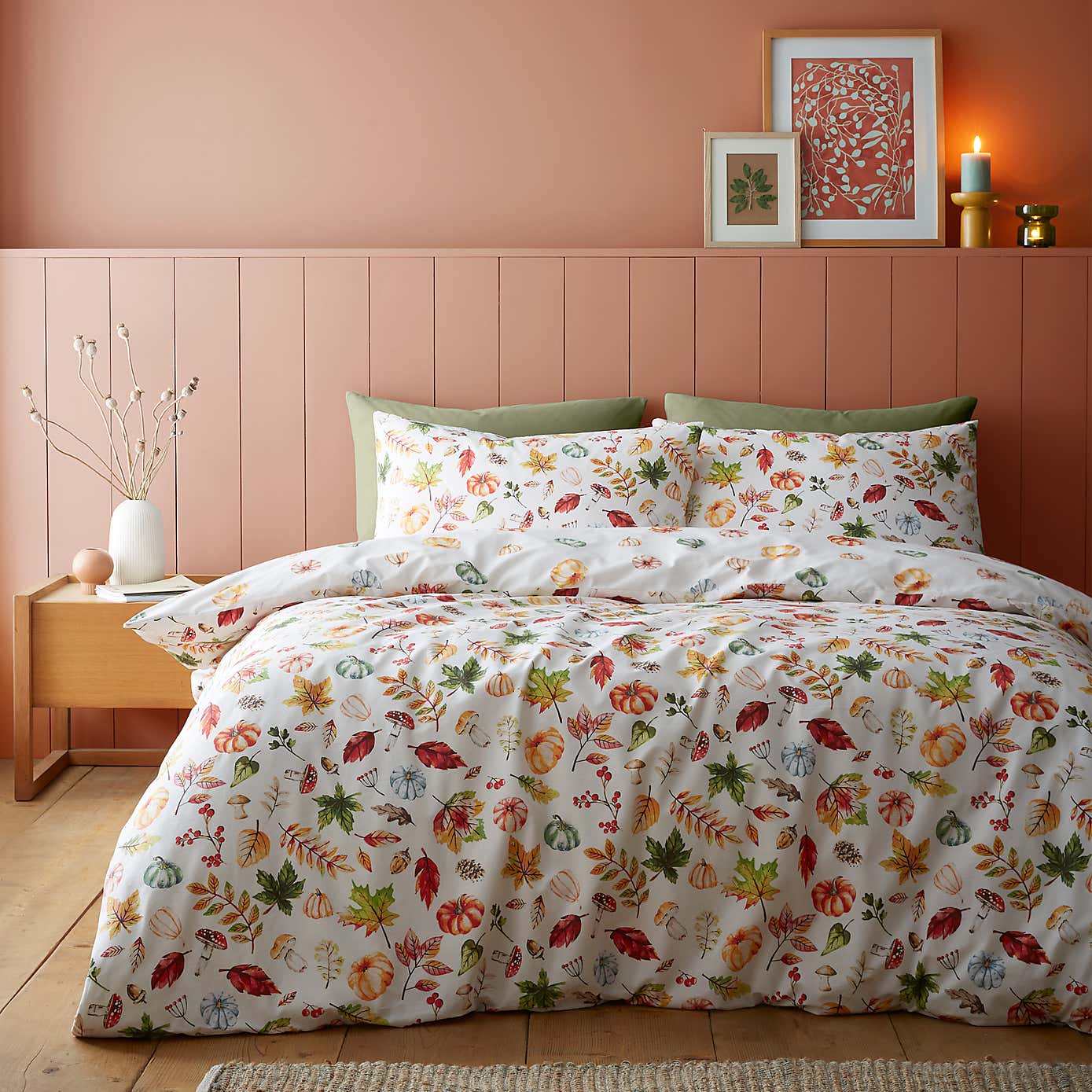 Catherine Lansfield Pumpkins Duvet Cover and Pillowcase Set