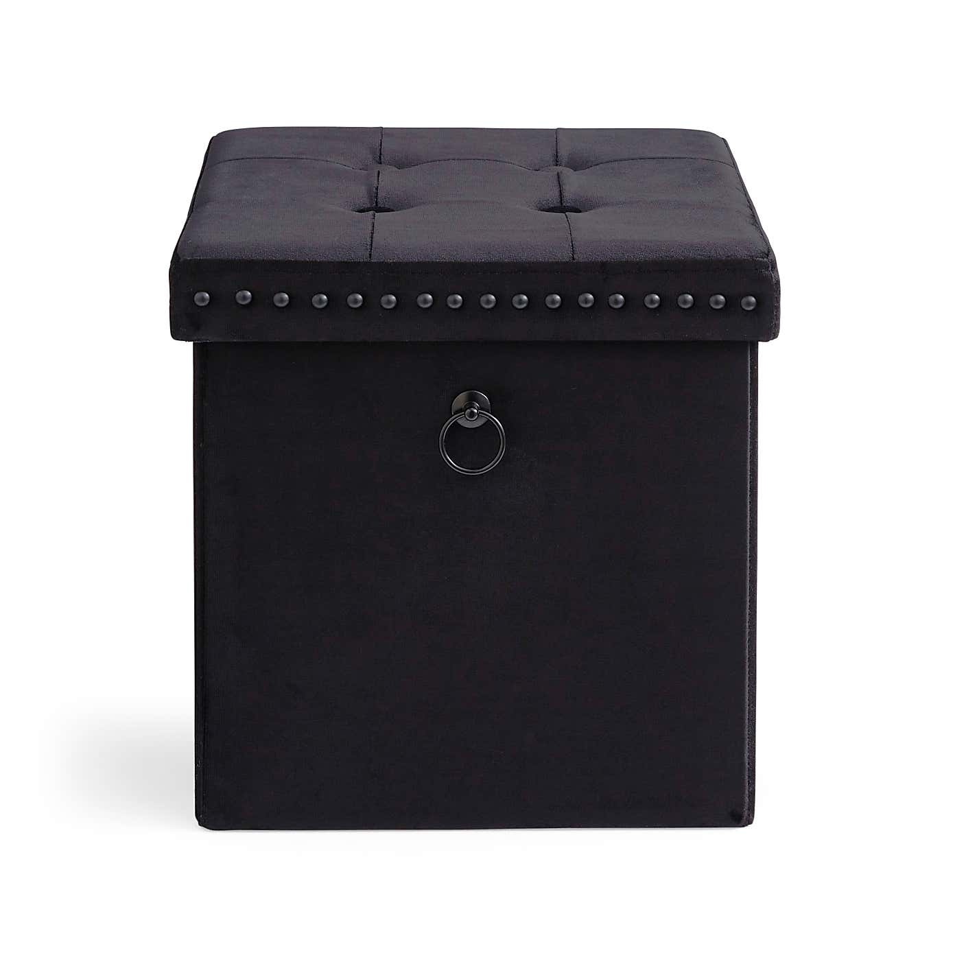 Velvet Cube Ottoman