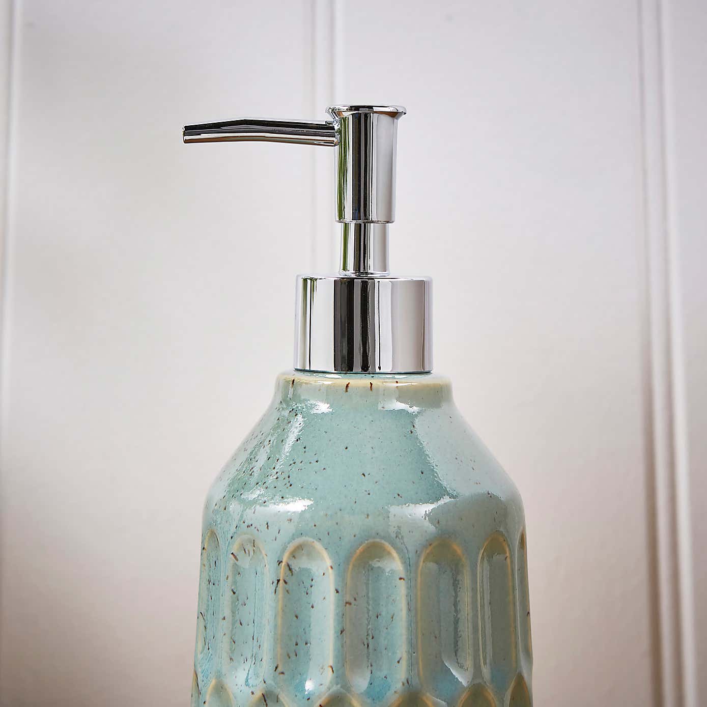 Coastal Green Glazed Ceramic Lotion Dispenser
