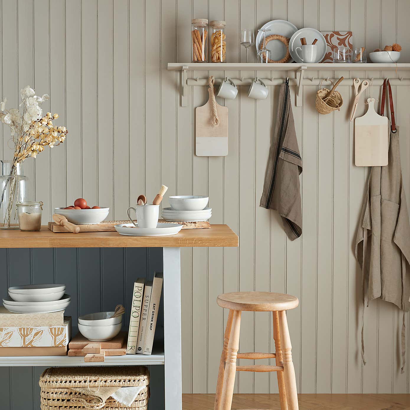 Denby Elements Stone White 12 Piece Dinner Set