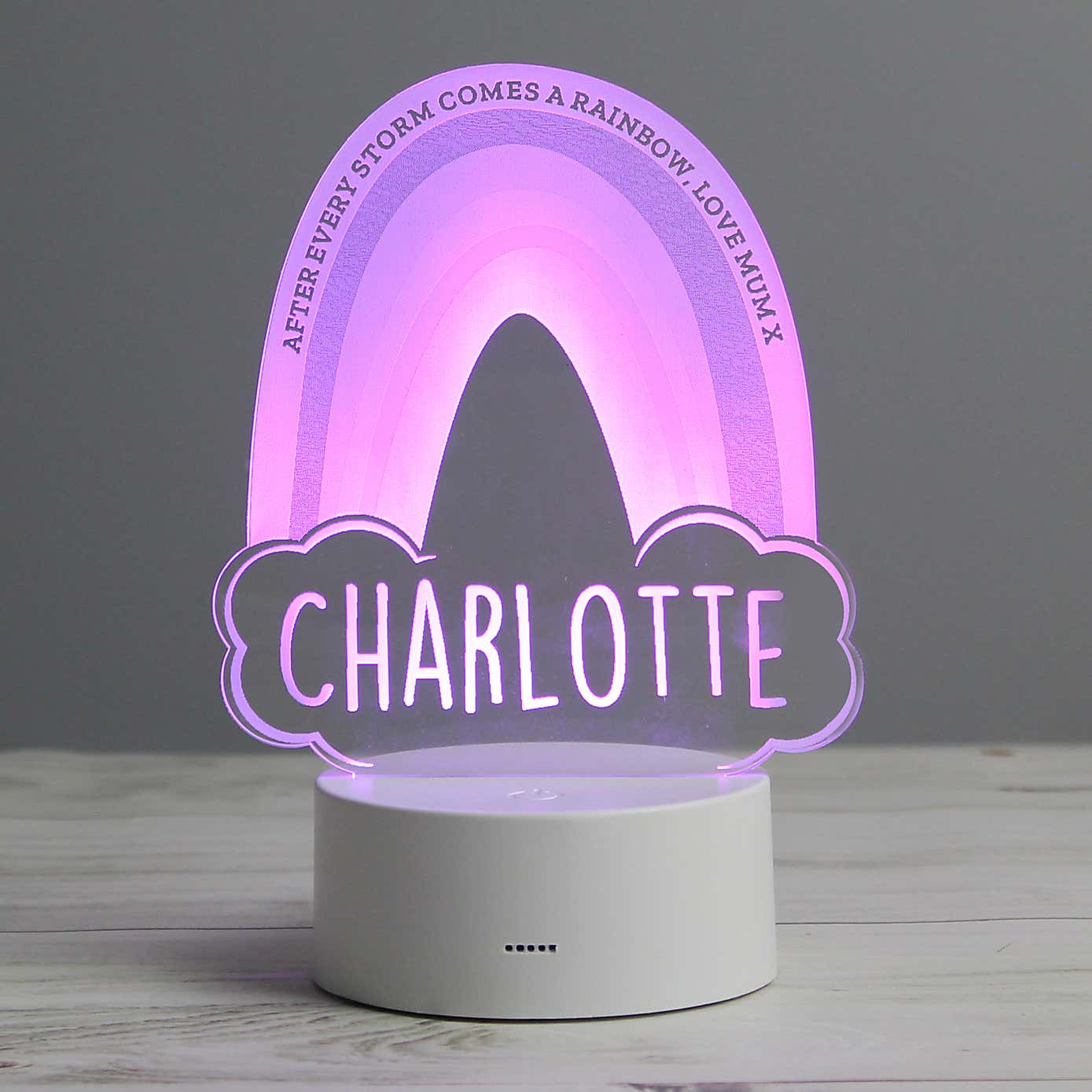 Personalised Rainbow Colour Changing Night LED Light