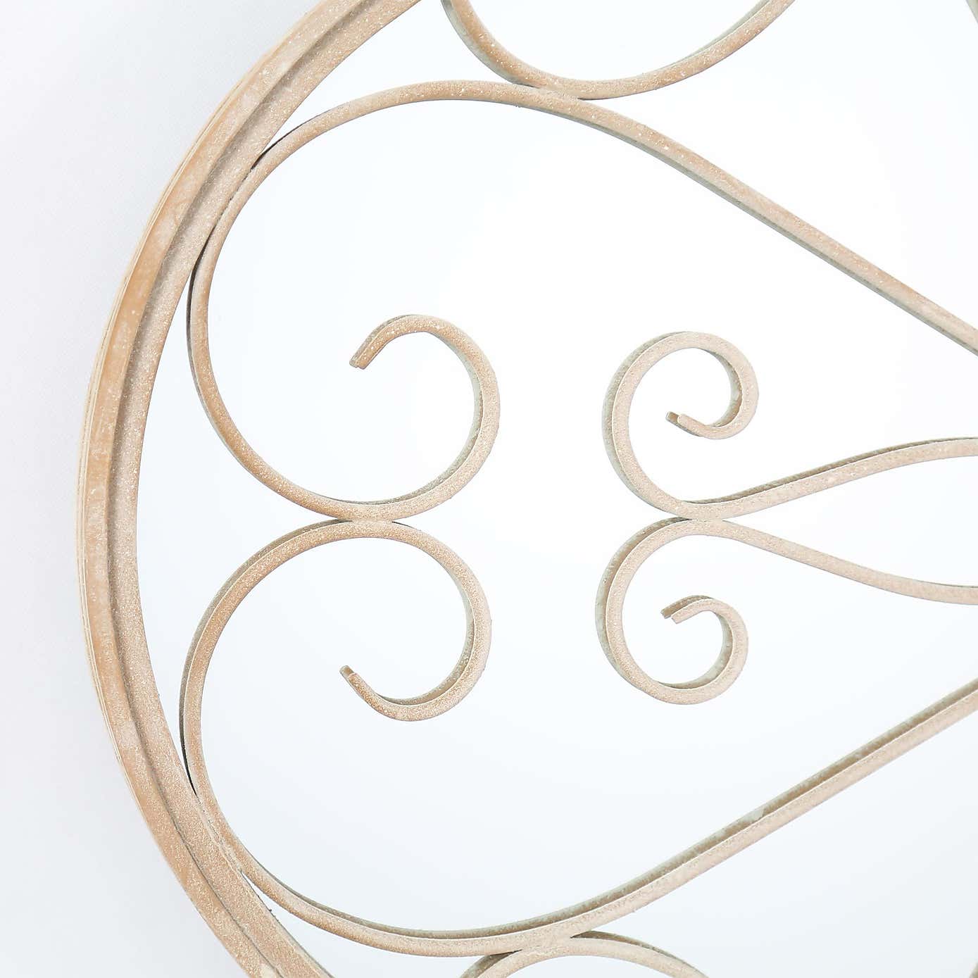 Rose Petal Round Indoor Outdoor Wall Mirror