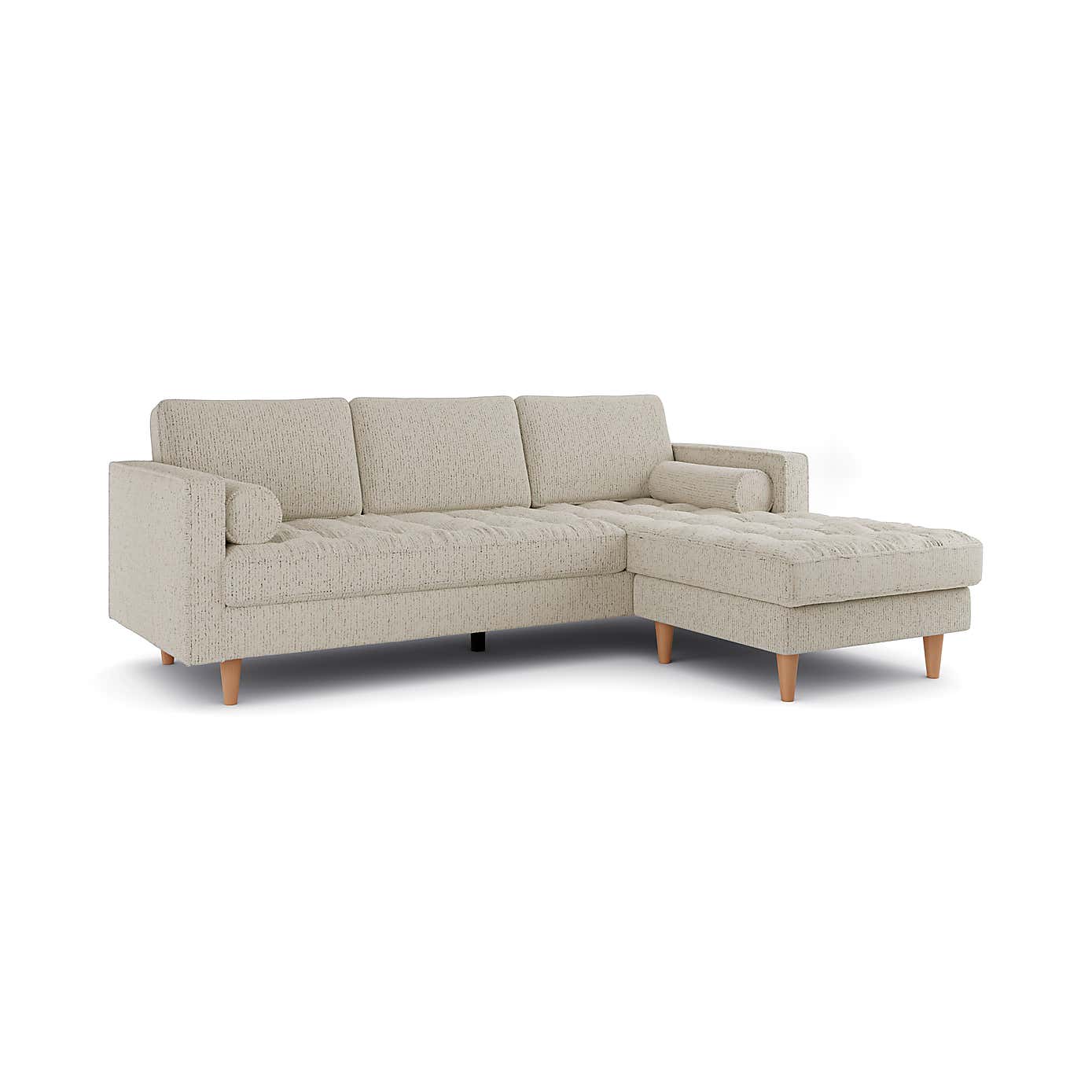 Zoe Boucle Fleck Corner Chaise Sofa