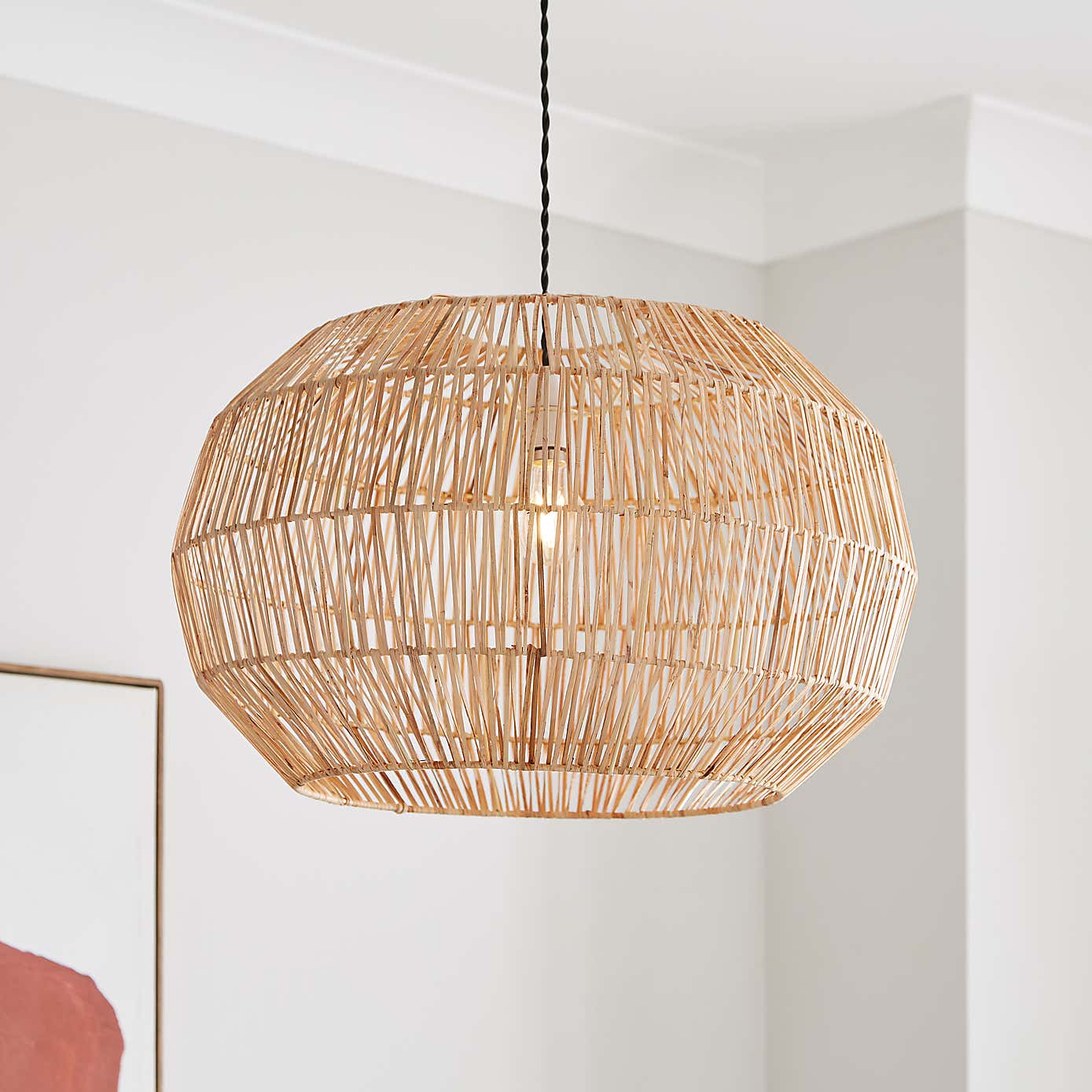 Wicker Woven Easy Fit Pendant Shade