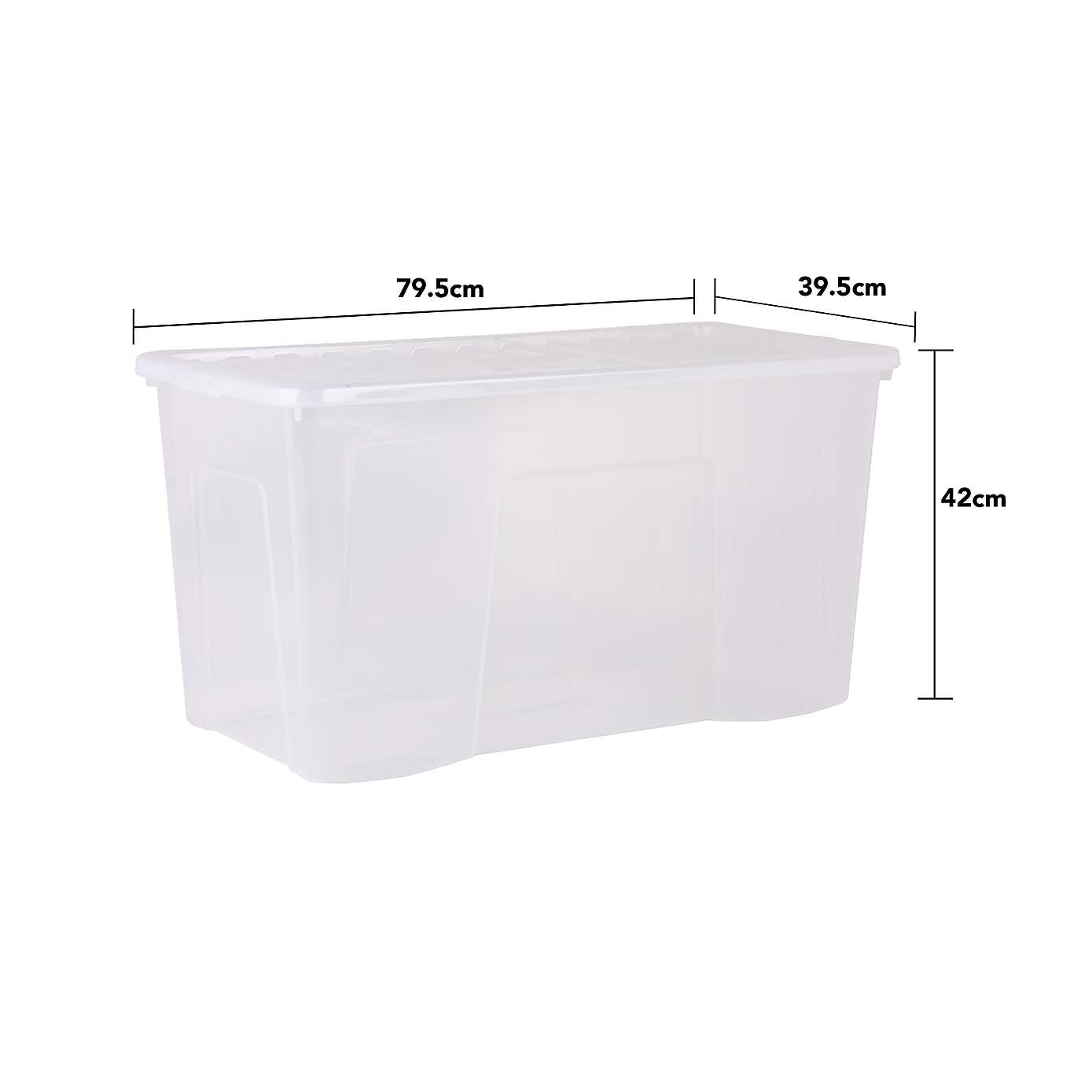 Wham Crystal Set of 3 Clear Boxes & Lids, 110L