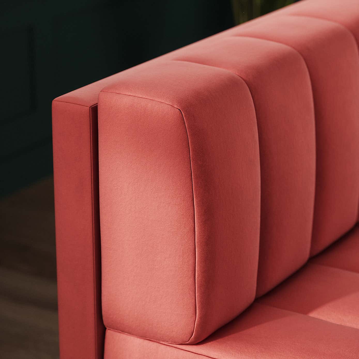 Amali Long Dining Bench, Matte Plush Velvet