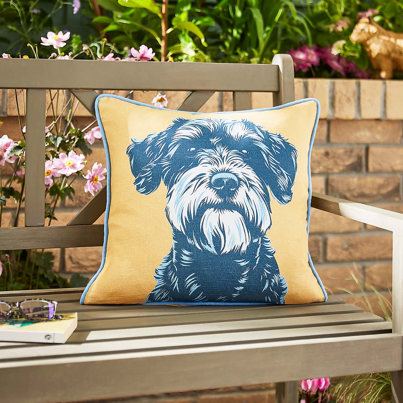 Shnauzer Outdoor Square Cushion