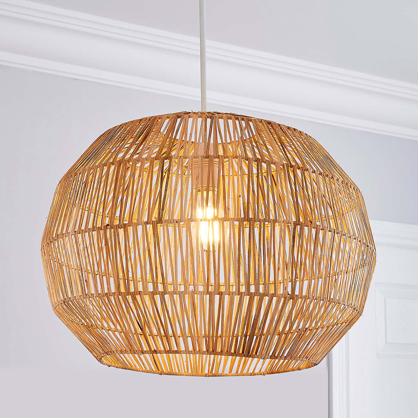 Wicker Woven Easy Fit Pendant Shade