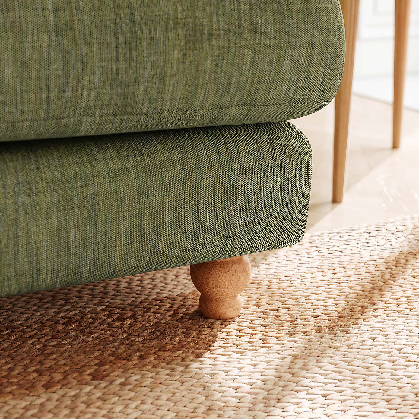 Martha Faux Linen Snuggle Chair