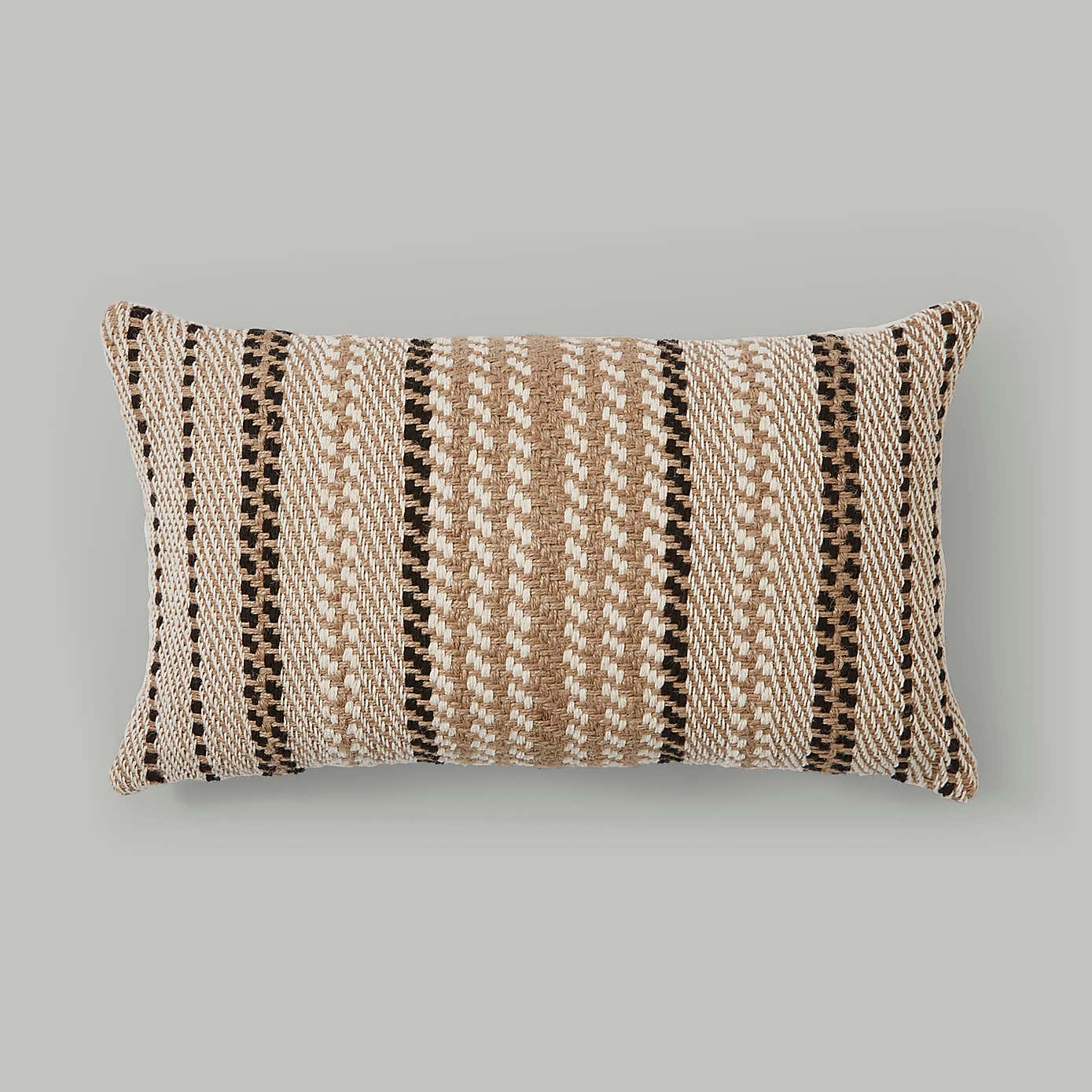 Jute Natural Stripe Rectangle Cushion