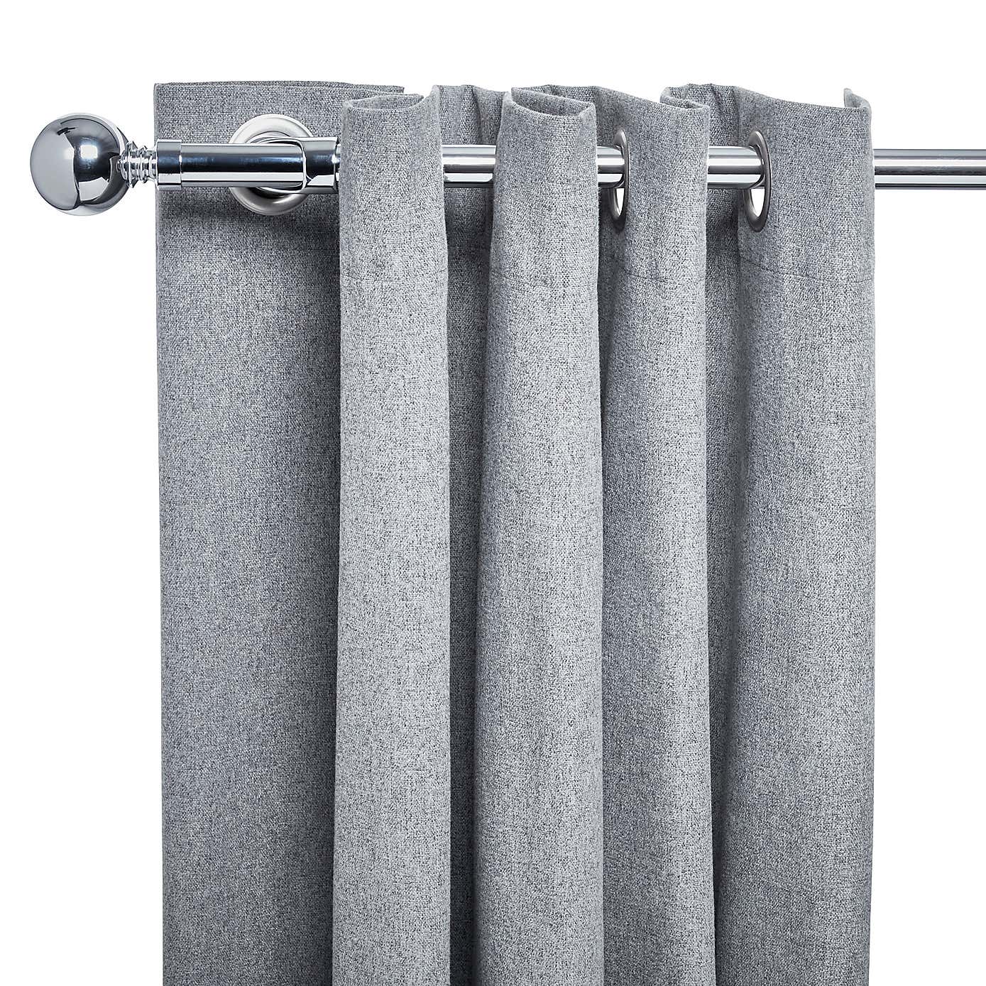 Ashton Room Darkening Extendable Eyelet Curtain Pole 25/28mm