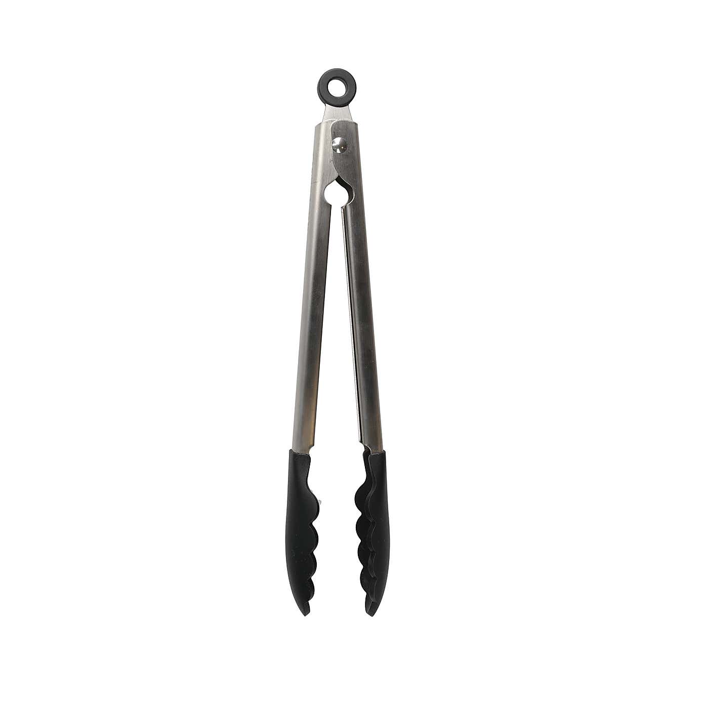KitchenAid Black Silicone Tipped Kitchen Tongs