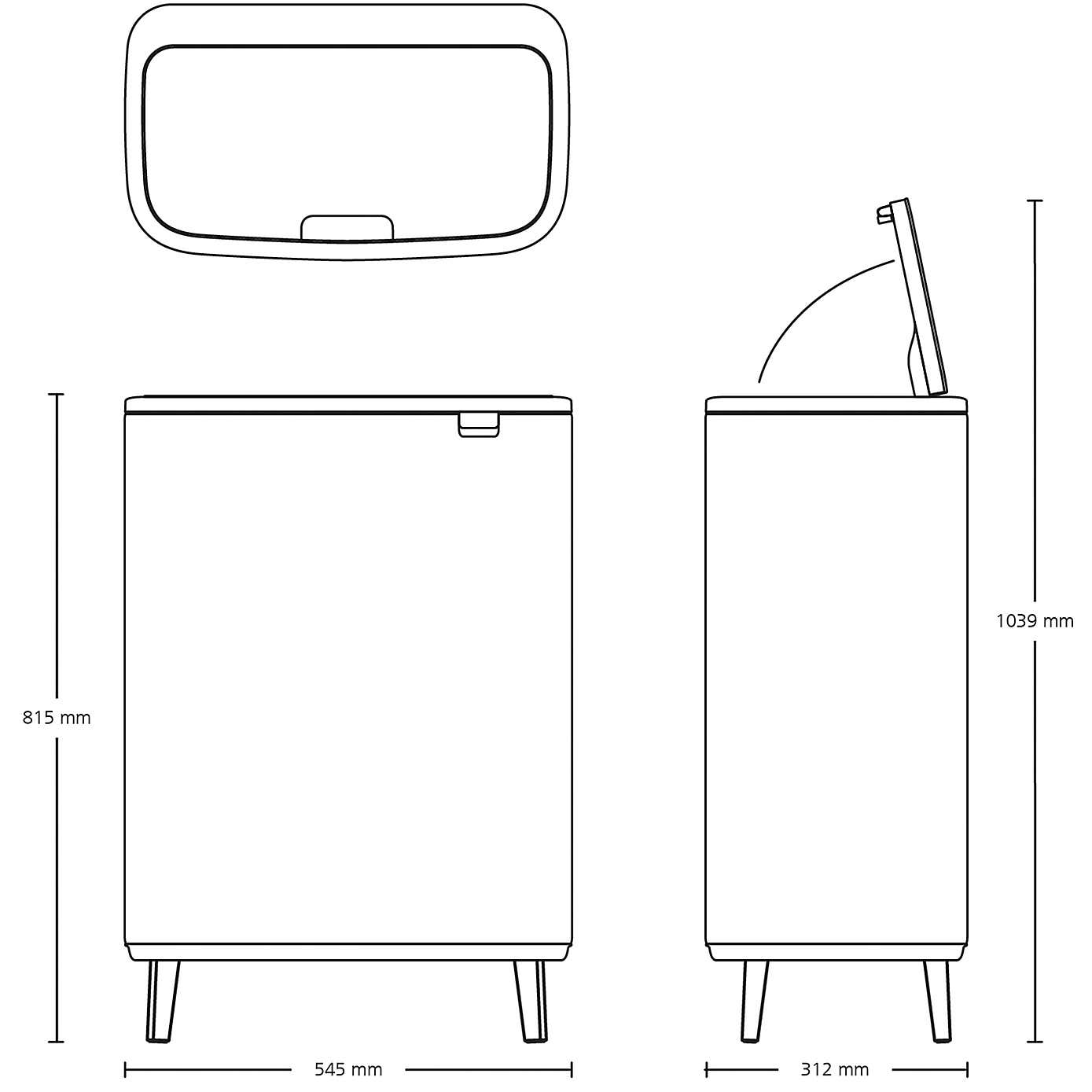 Brabantia Bo 2 x 30L Touch Bin Hi