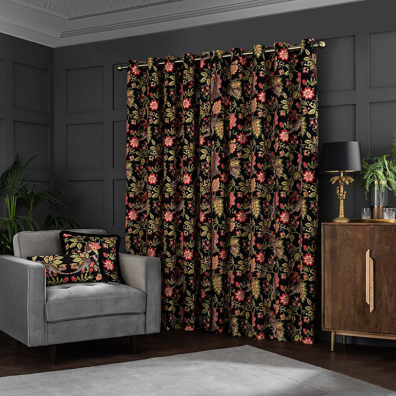 Paradise Cheetah Eyelet Curtains