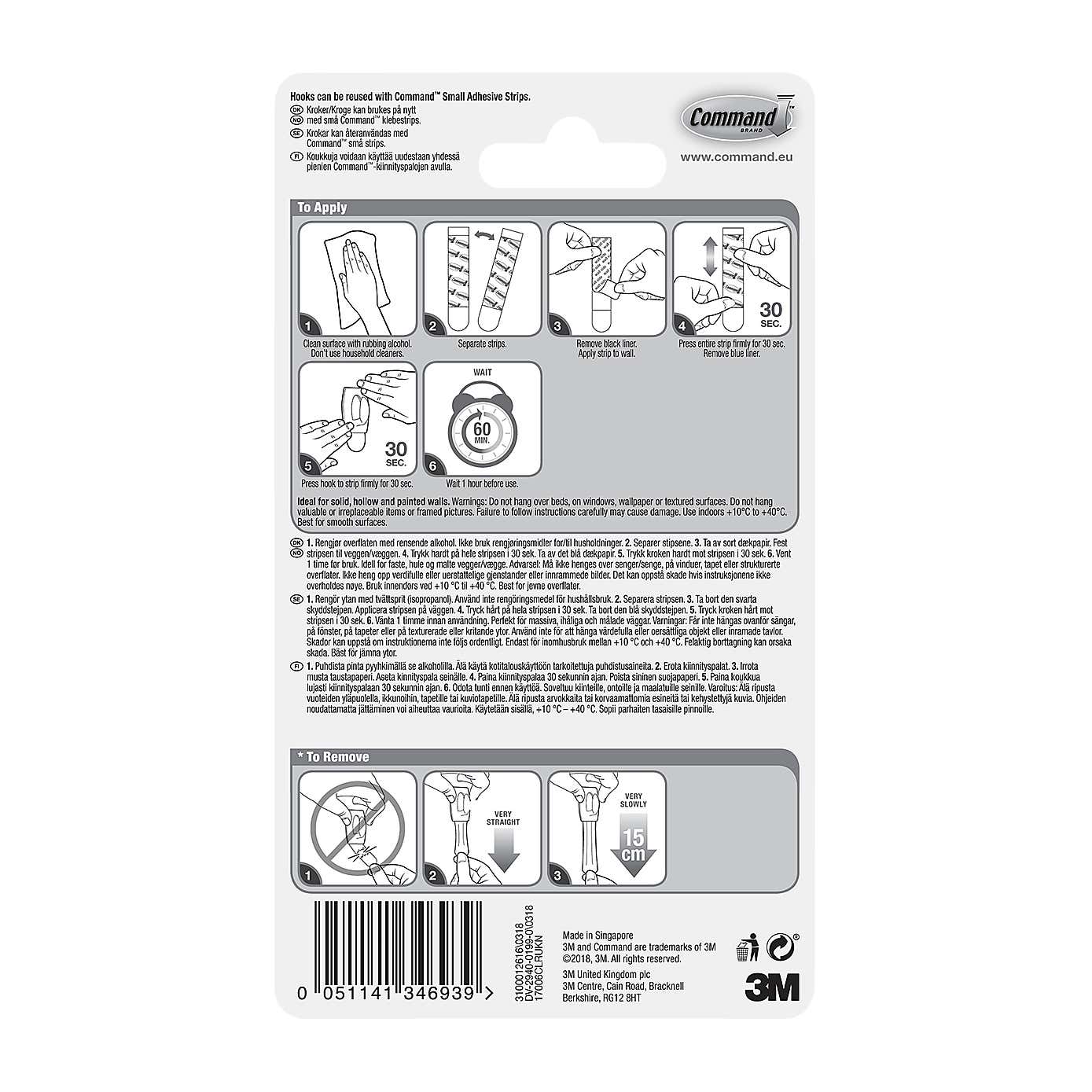 Mini Clear Command Hooks and Strips