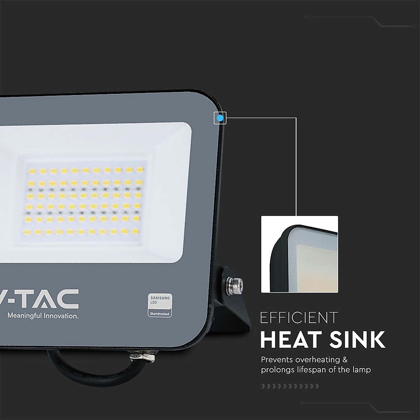 V-TAC 30W LED Floodlight Outdoor Sensor Wall Light