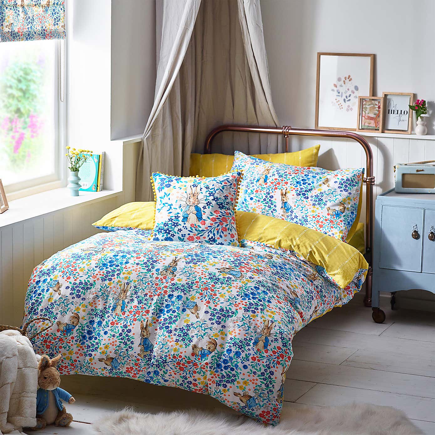 Peter Rabbit Florelli Multi Floral Duvet Cover and Pillowcase Set