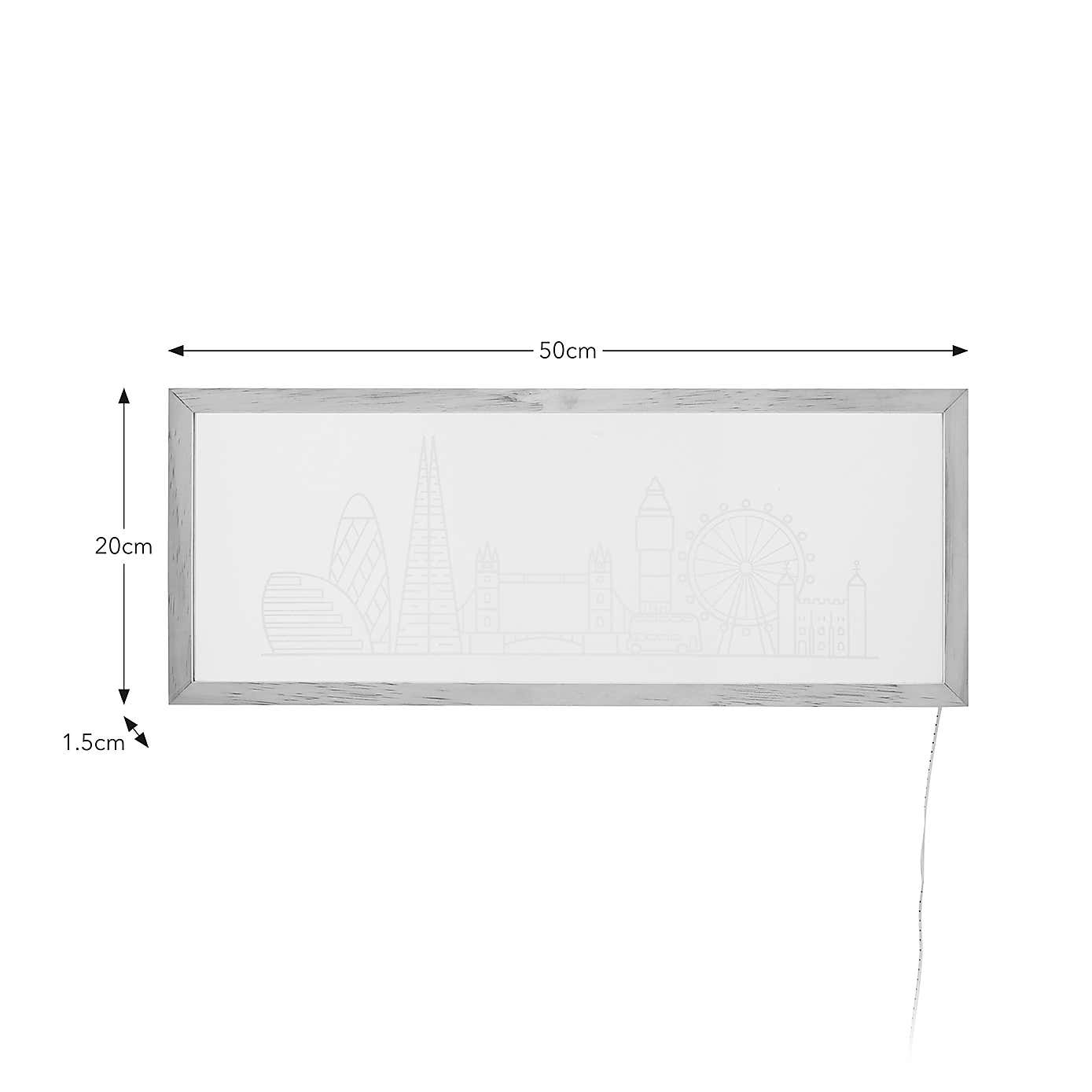 London Skyline Etched Neon Wall Light