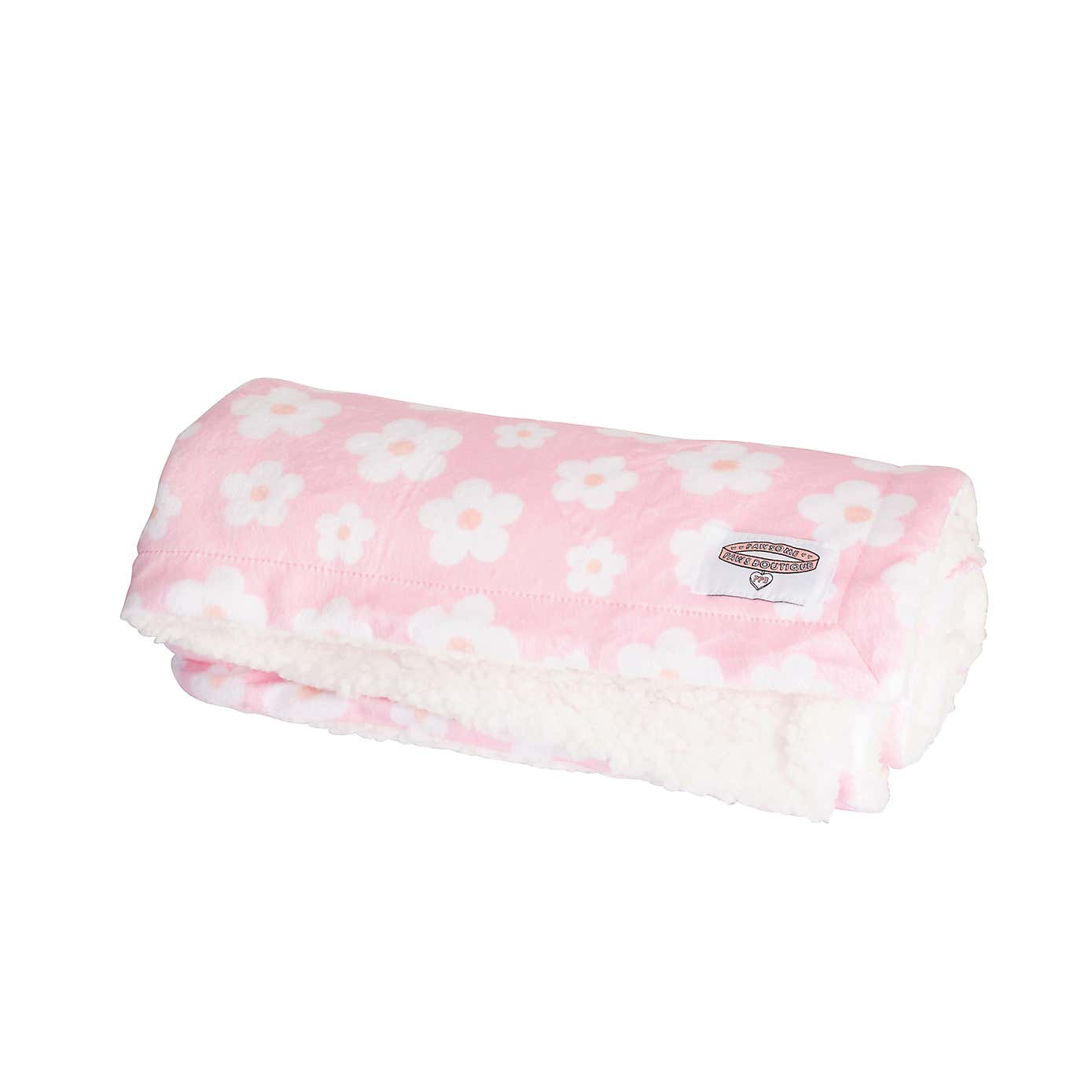 Pink Flowers Dog Blanket
