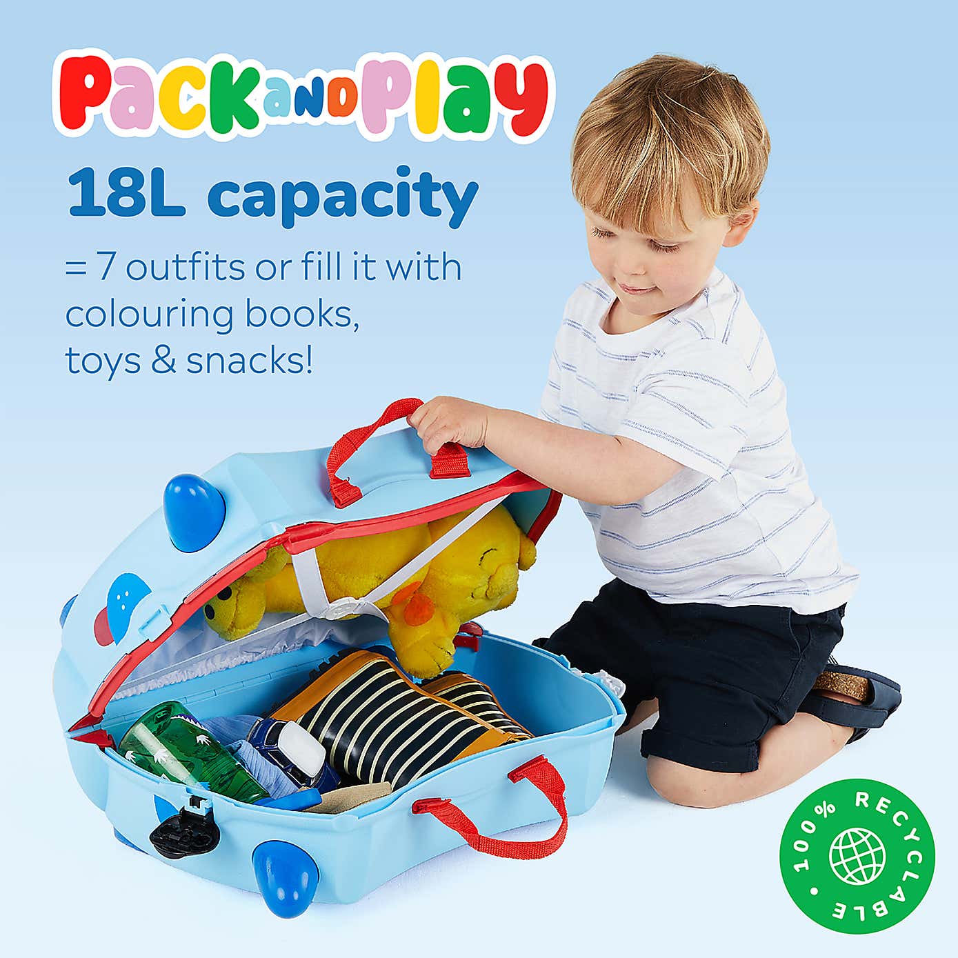 Trunki Dougie the Dog Ride On Suitcase