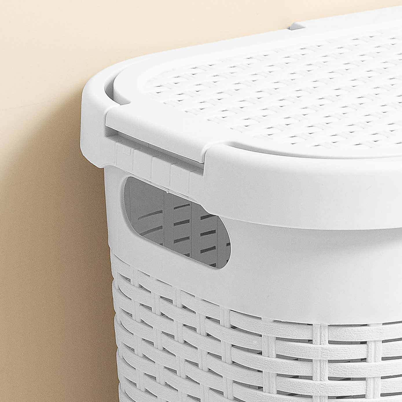 Addis White Rattan Laundry Hampers