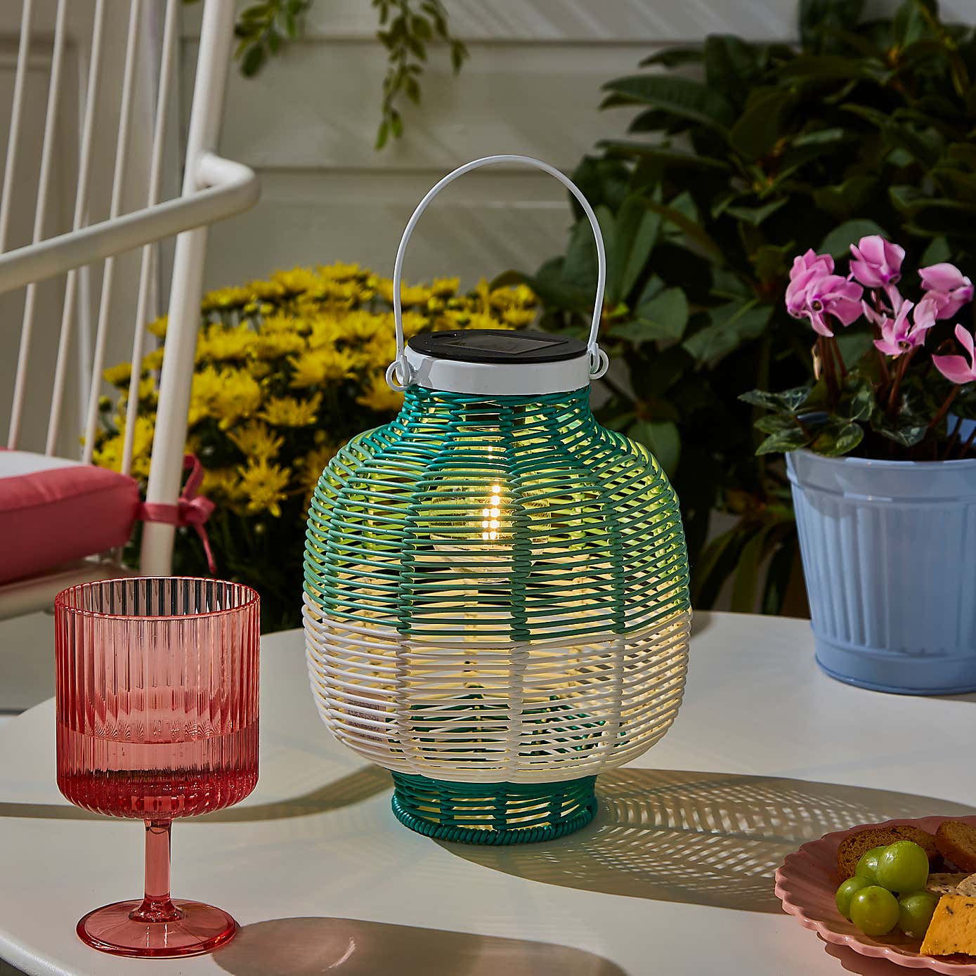 Woven LED Indoor Outdoor Solar Lantern