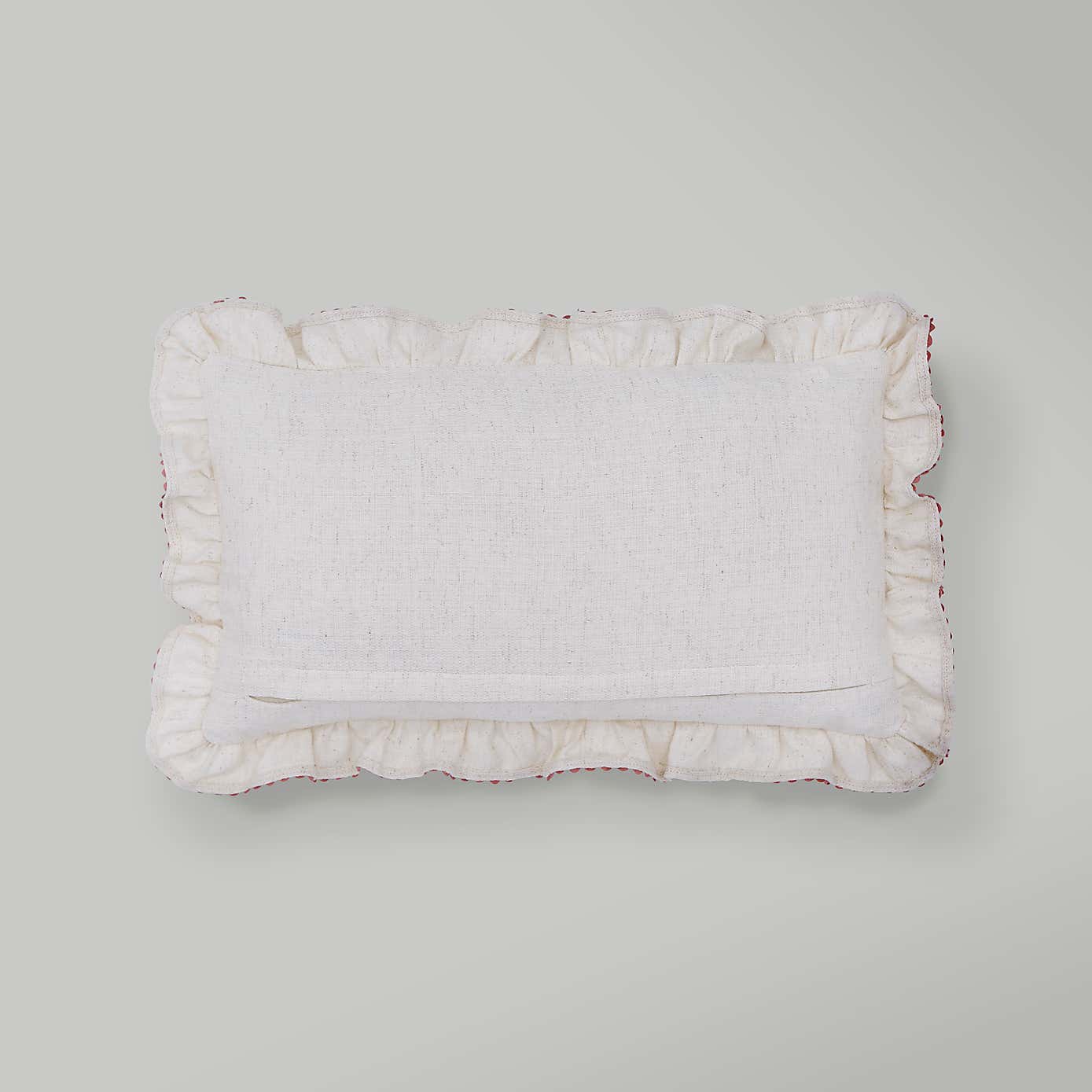 Primrose Floral Ruffle Edge Rectangular Cushion