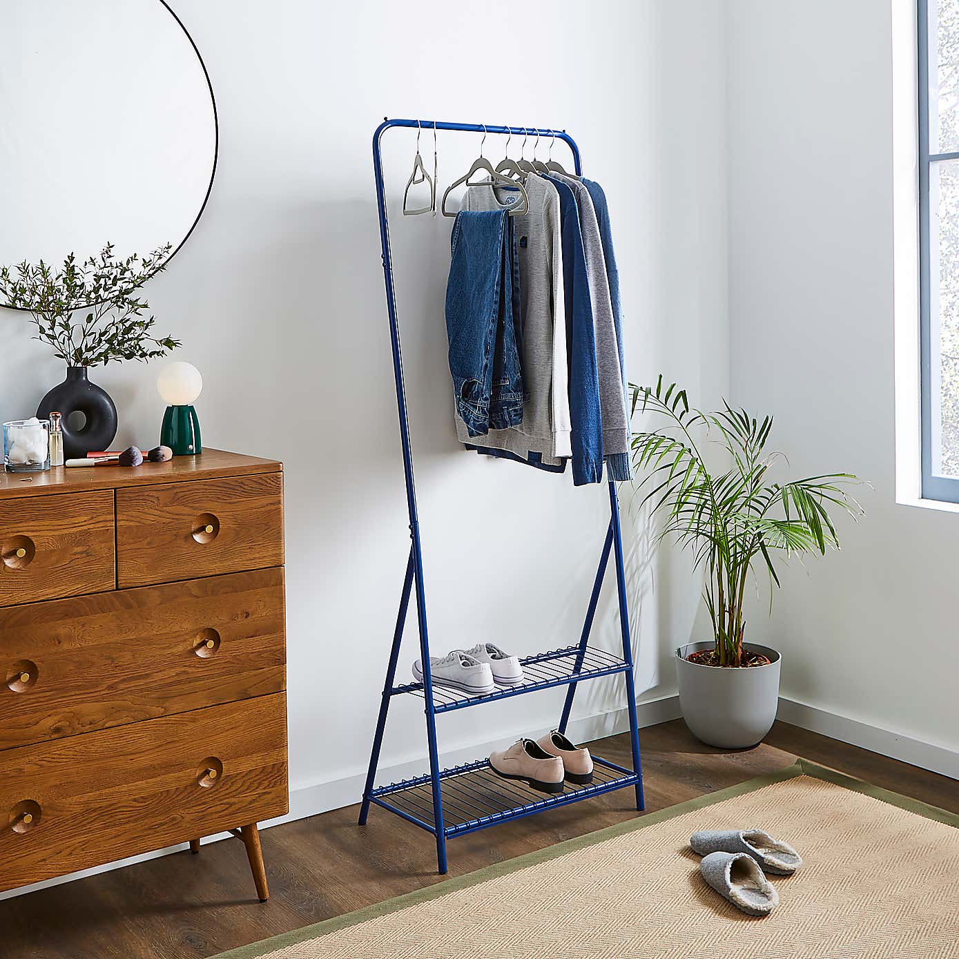 Elements Adley Clothes Rail with Shelf