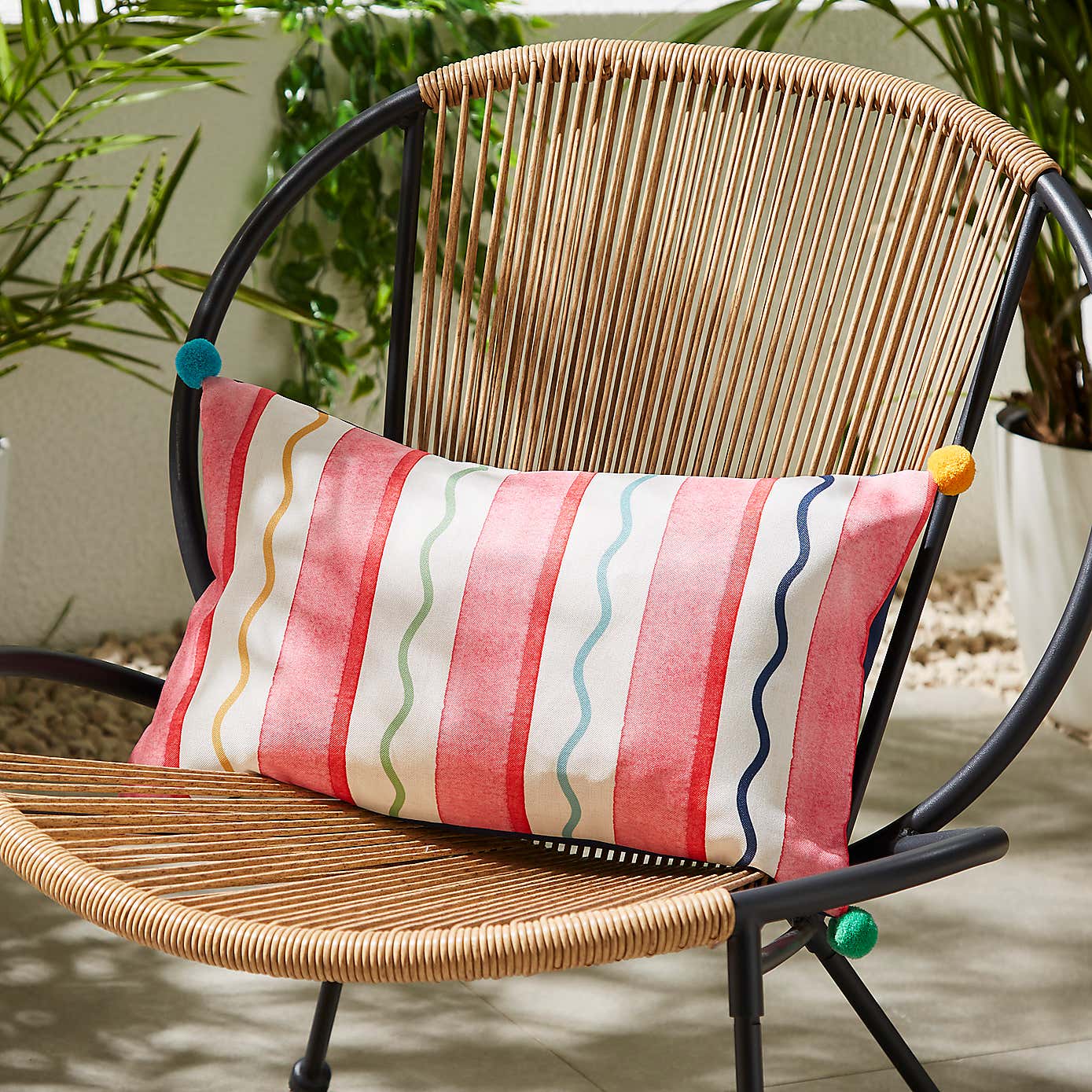 Wiggle Watercolour Outdoor Rectangle Cushion