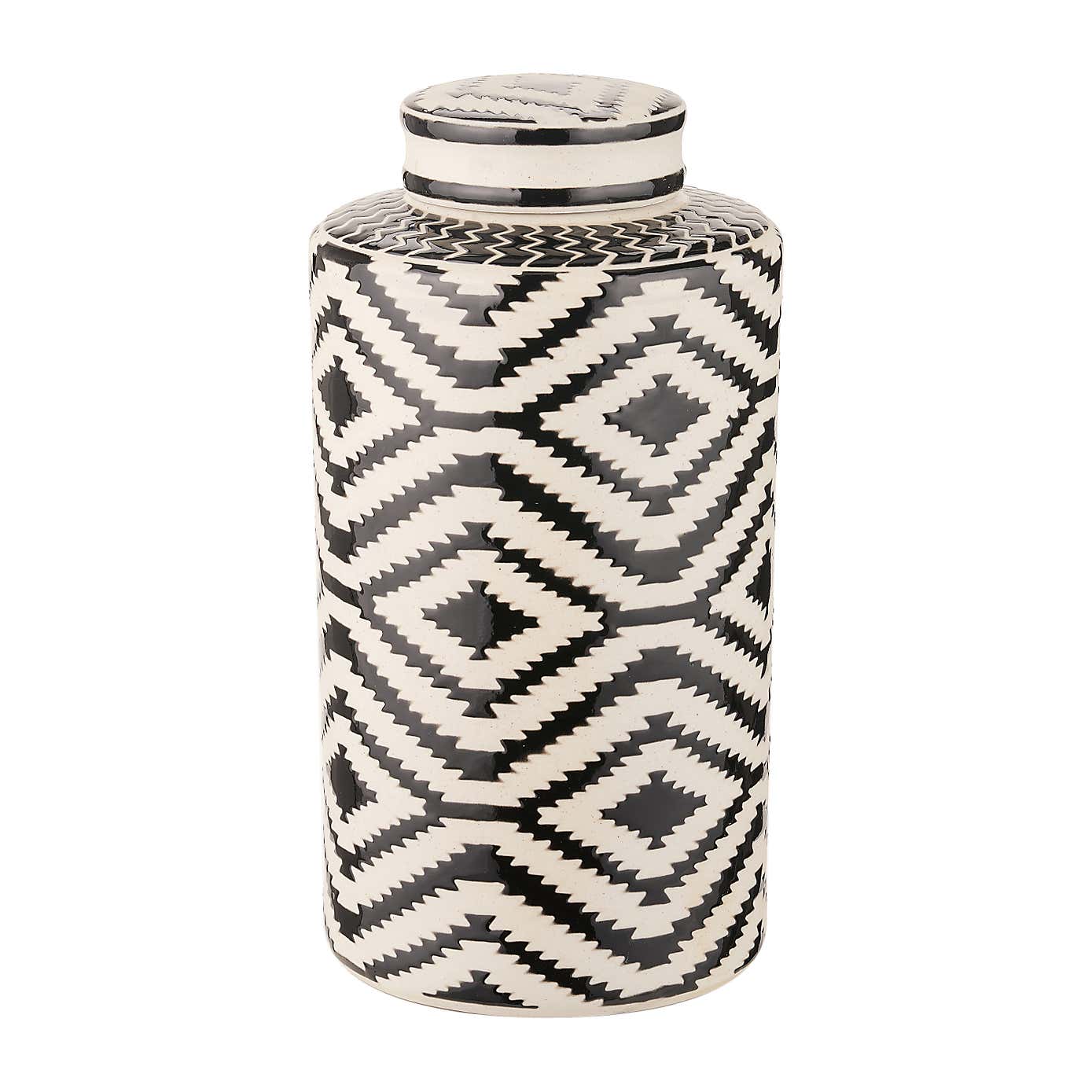 Chirala Ikat Ceramic Ginger Jar
