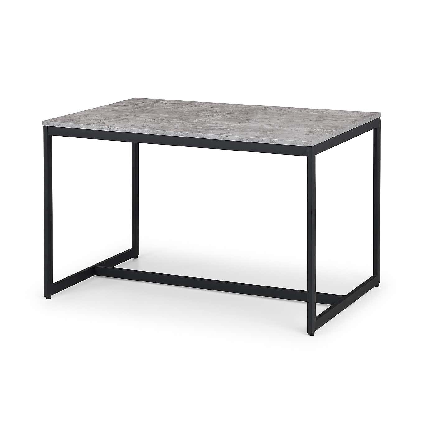 Staten 4 Seater Dining Table, Concrete