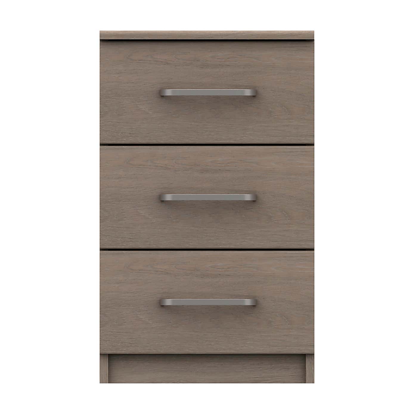 Parker 3 Drawer Bedside Table