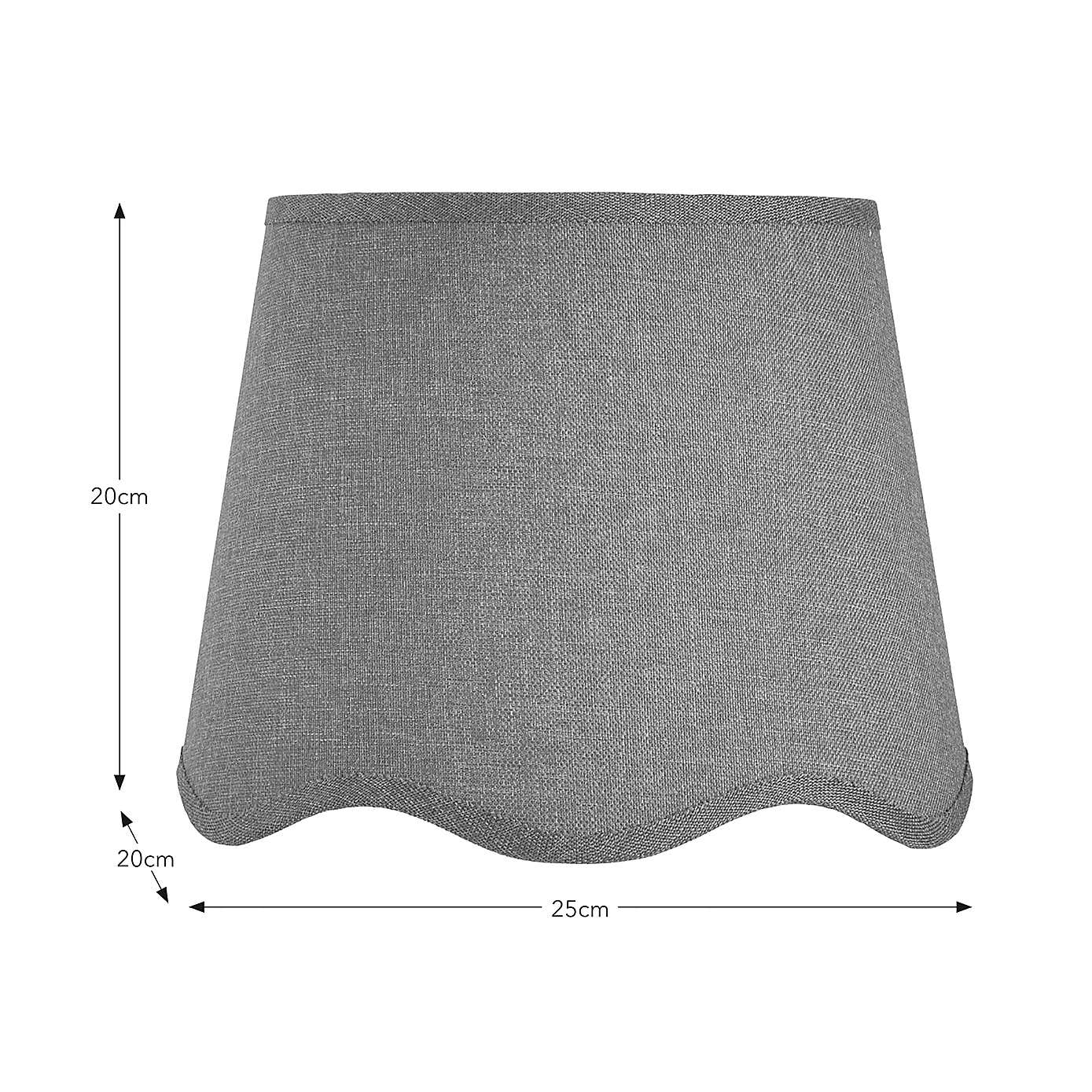 Scalloped Edge Linen Lamp Shade