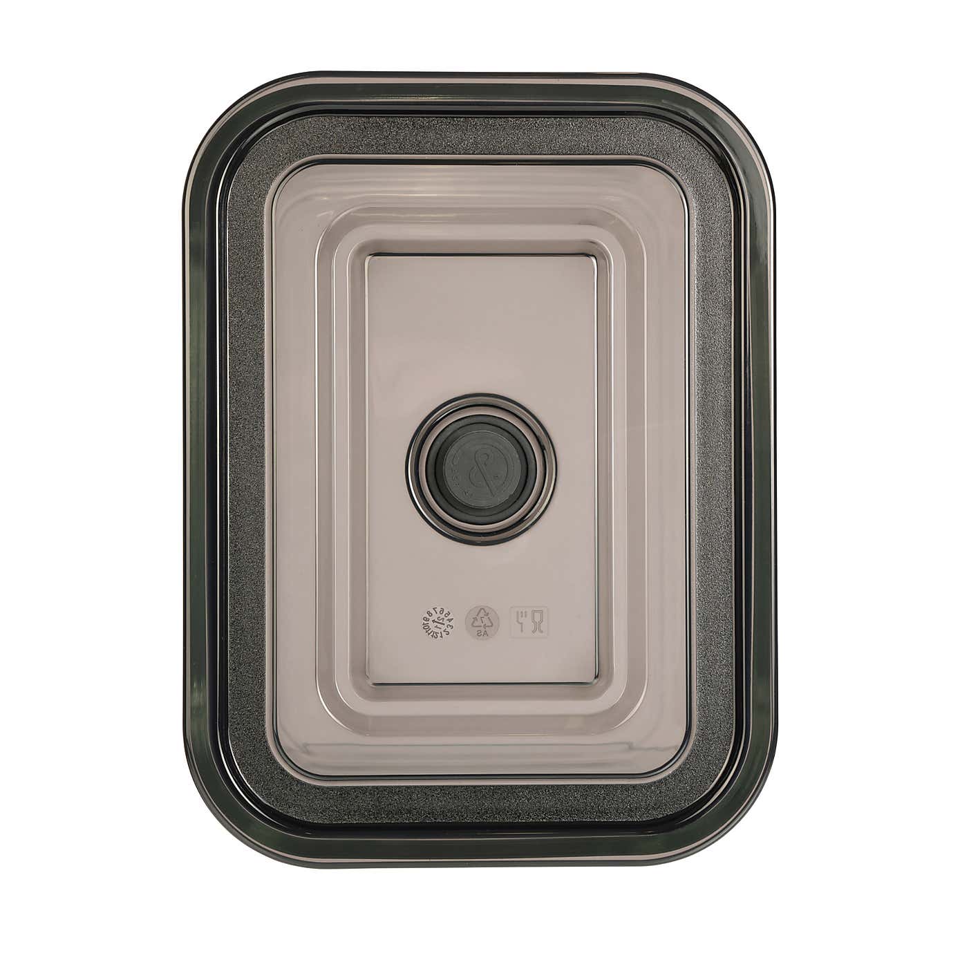 &Again Glass Rectangular Midnight Storage Container 2500ml