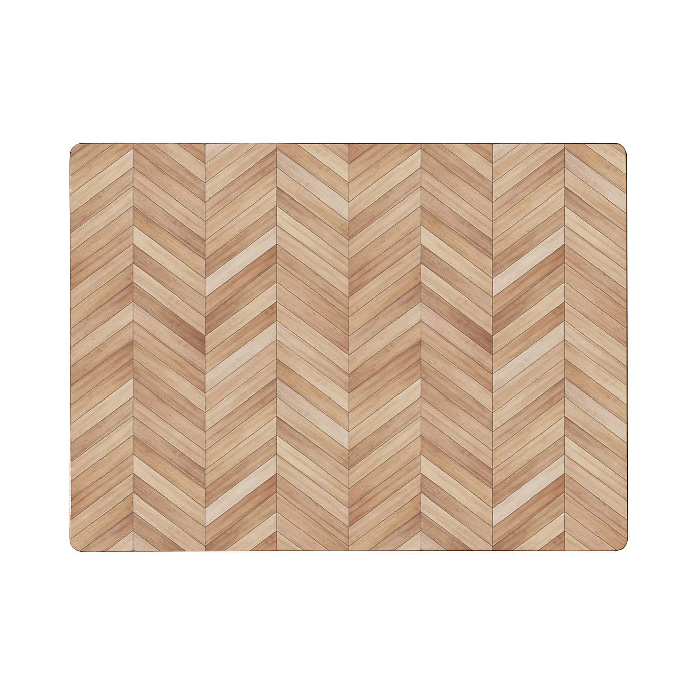Set of 4 Wood Effect Cork Back Placemats