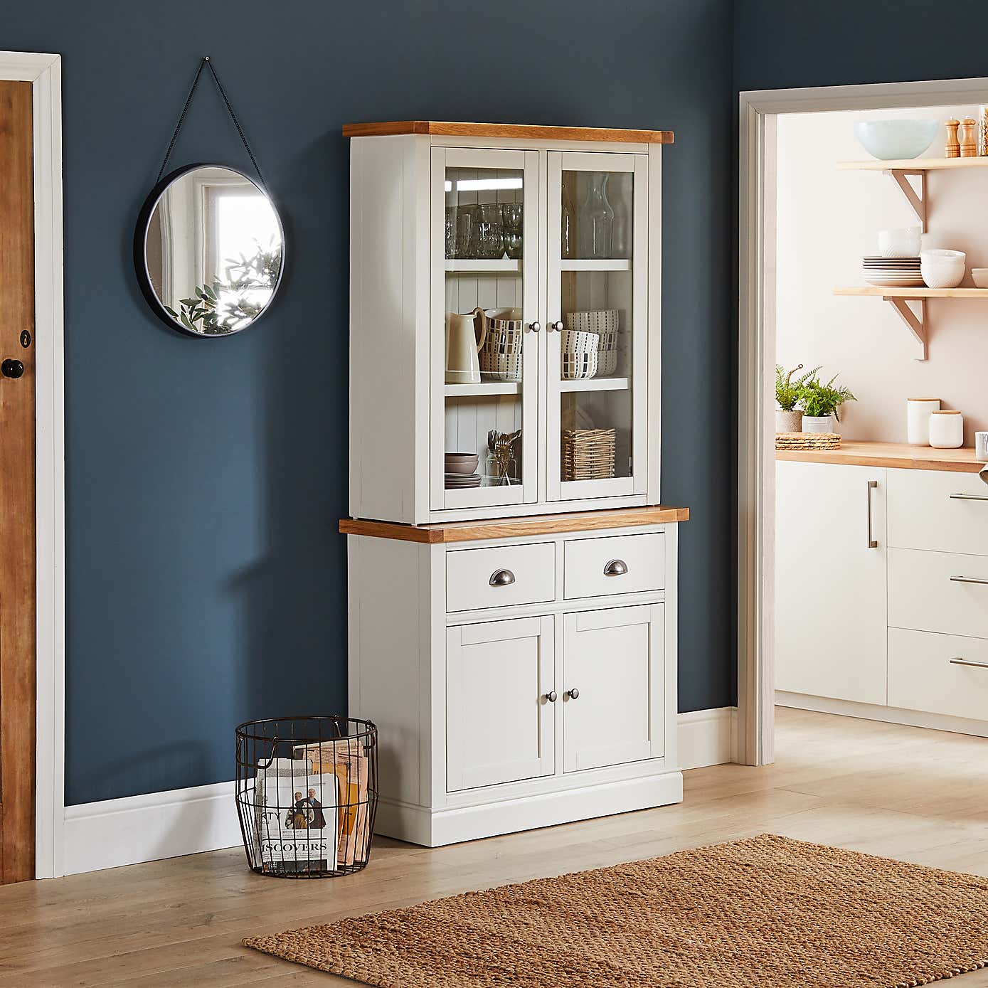 Round Hanging Chain Wall Mirror