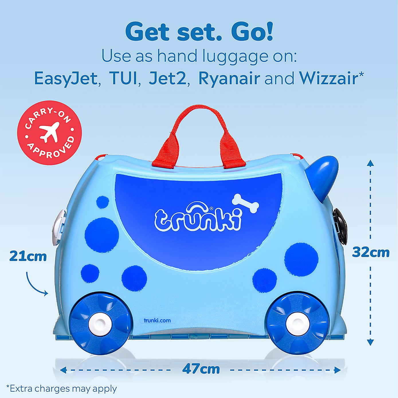 Trunki Dougie the Dog Ride On Suitcase
