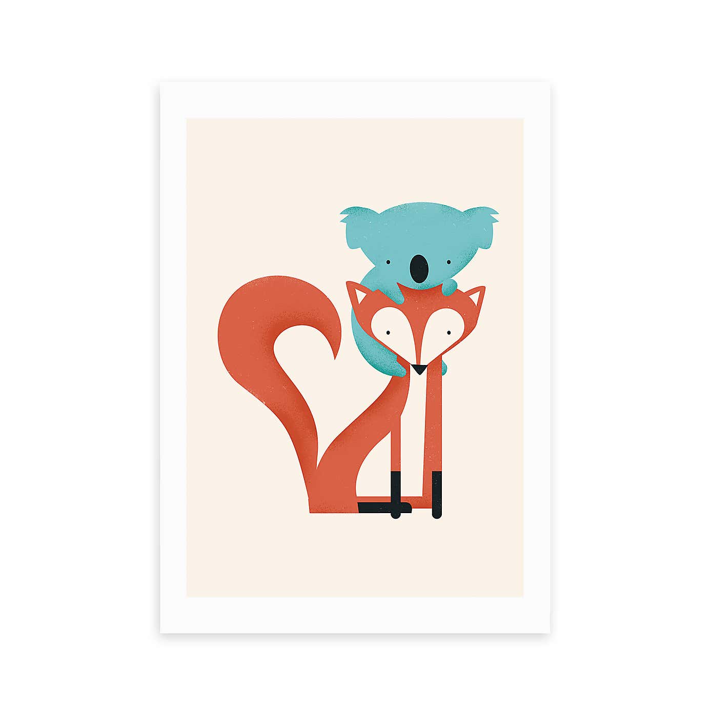 East End Prints Fox and Koala Print