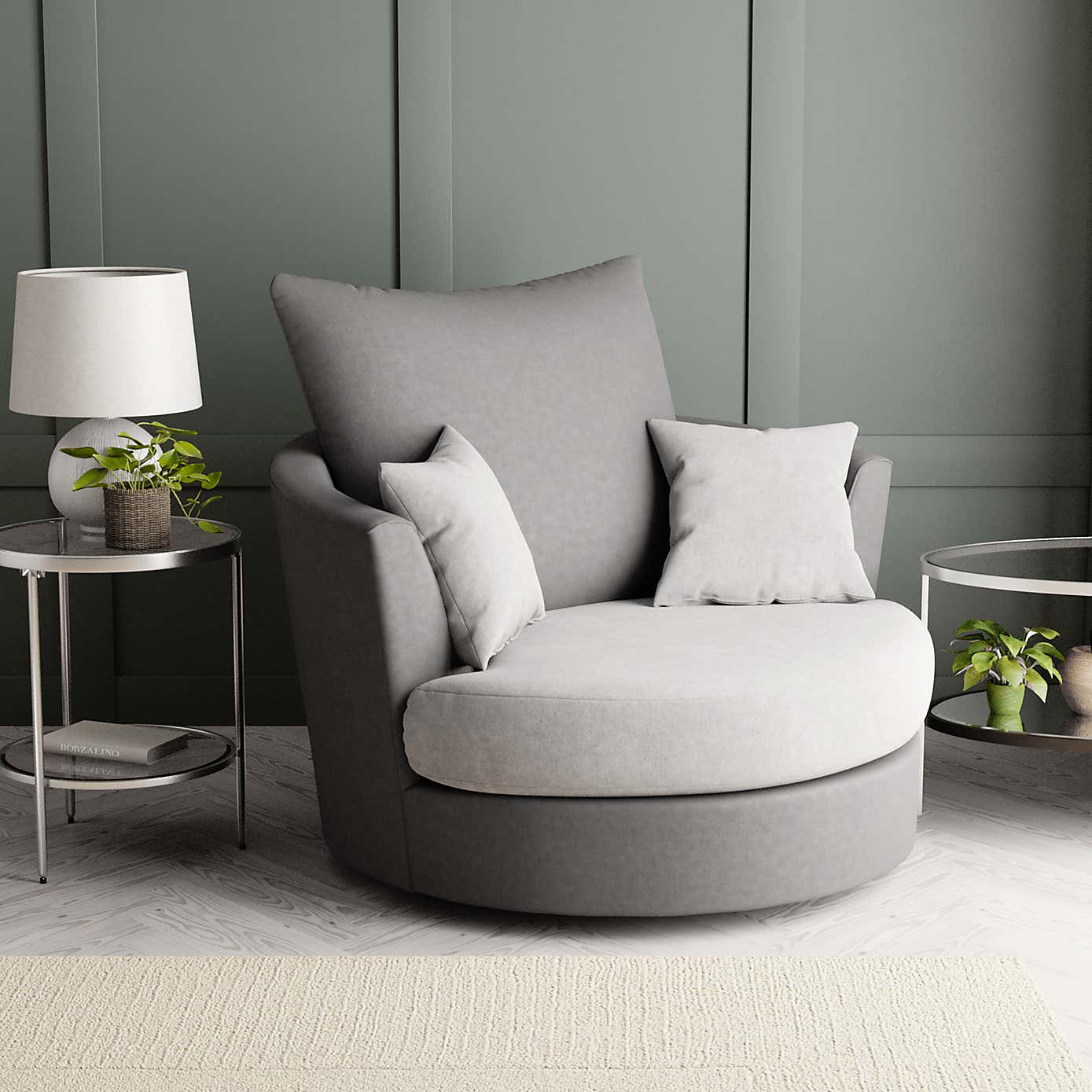 Blake Soft Faux Leather Combo Swivel Chair