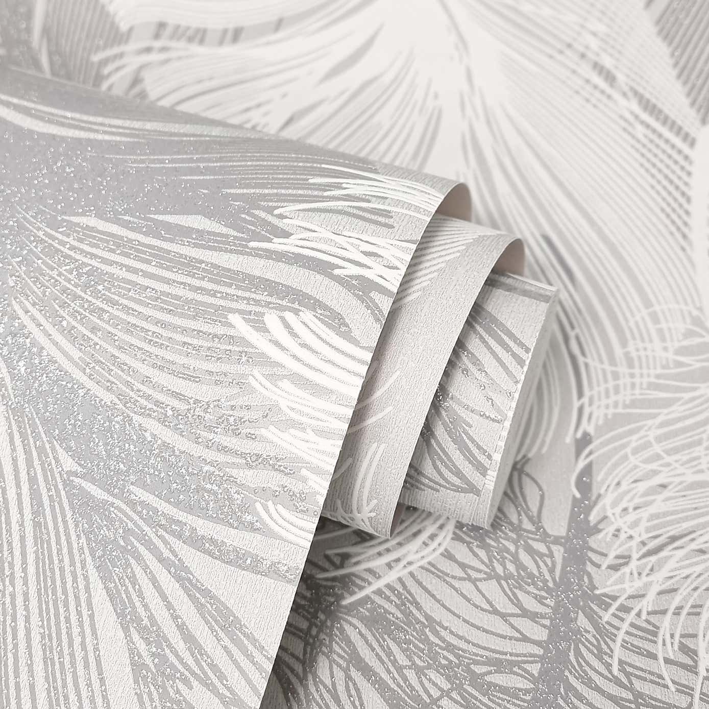 Coloroll Feather Dappled Grey Wallpaper