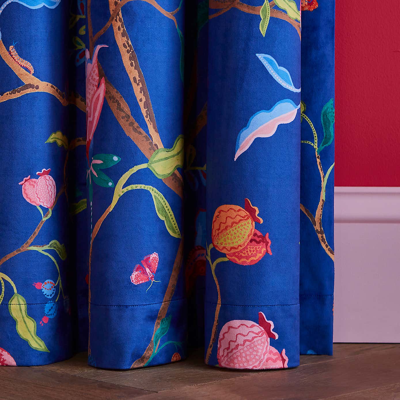 Sophie Robinson Midnight Garden Pencil Pleat Single Curtain