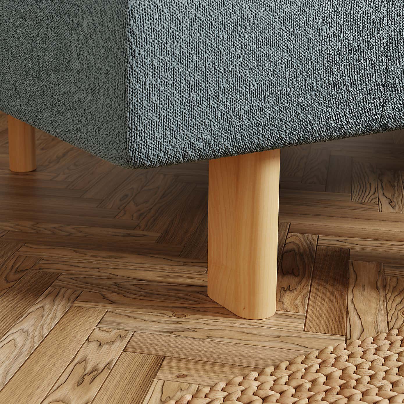 Lottie Boucle Two Tone Clic Clac Double Sofa Bed