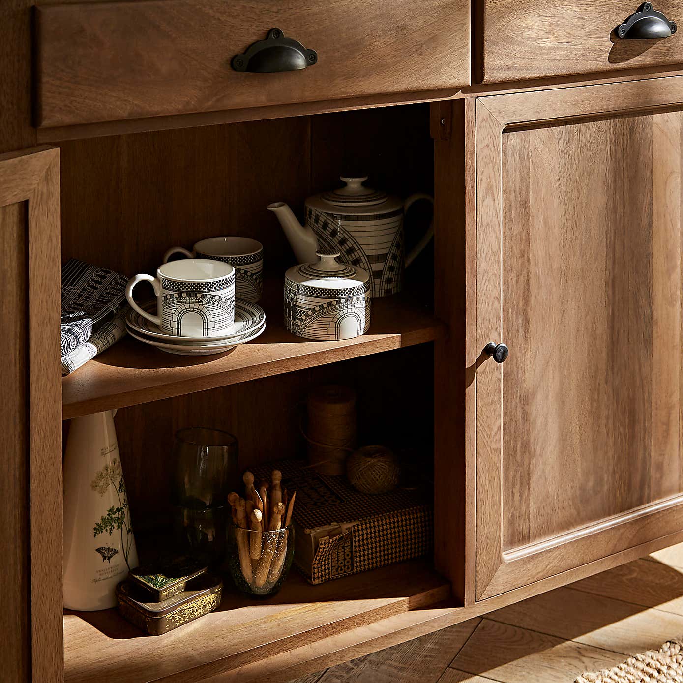 Natural History Museum Kitchen Island with Emmie Bar Stool