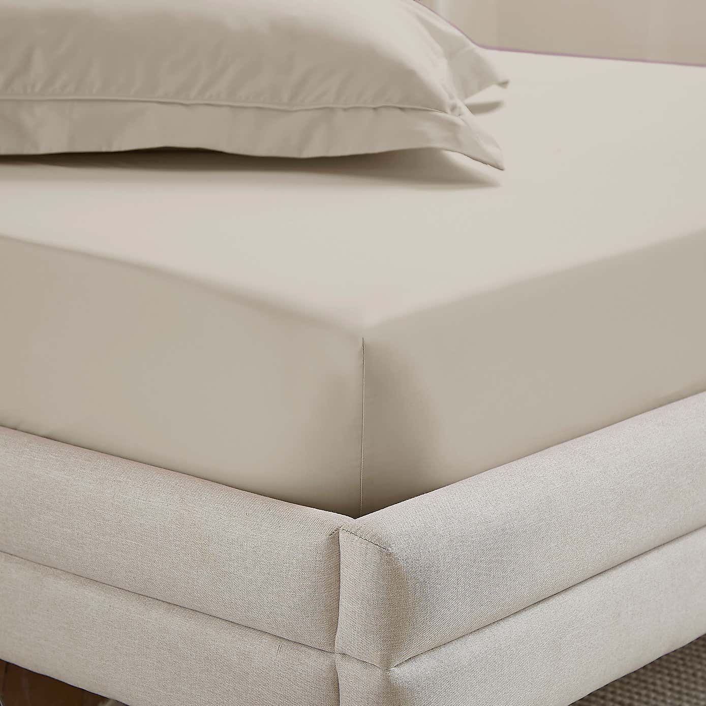 Dorma 400 Thread Count Cotton Percale Fitted Sheet