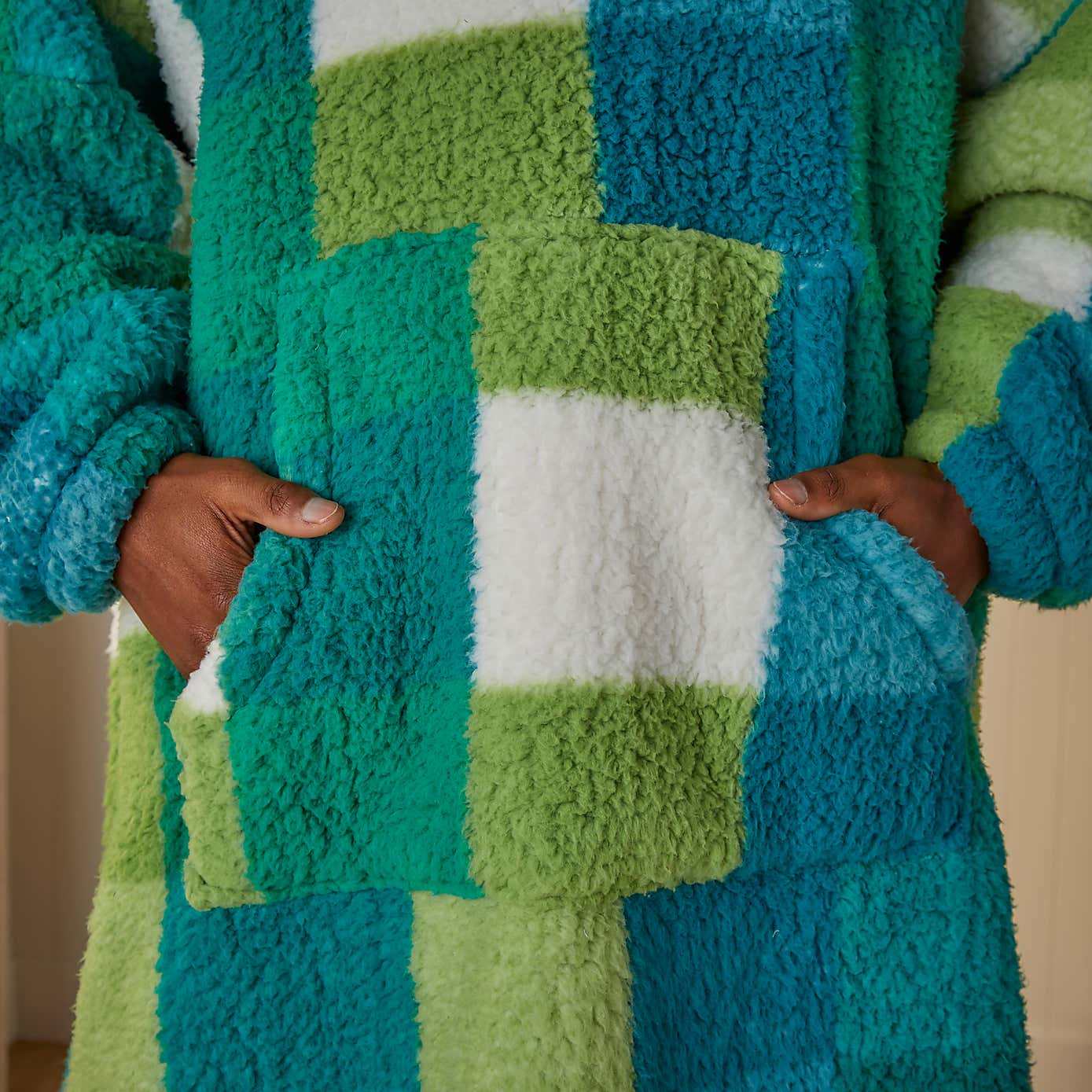 Check Print Oversized Hoodie