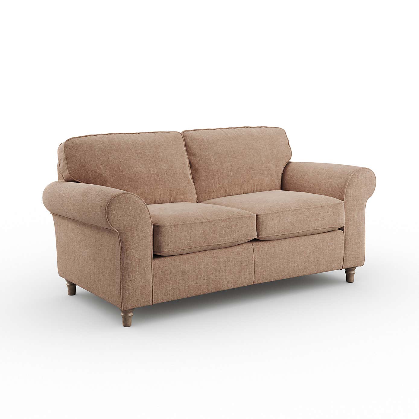 Flori 2 Seater Sofa, Tonal Plush Chenille