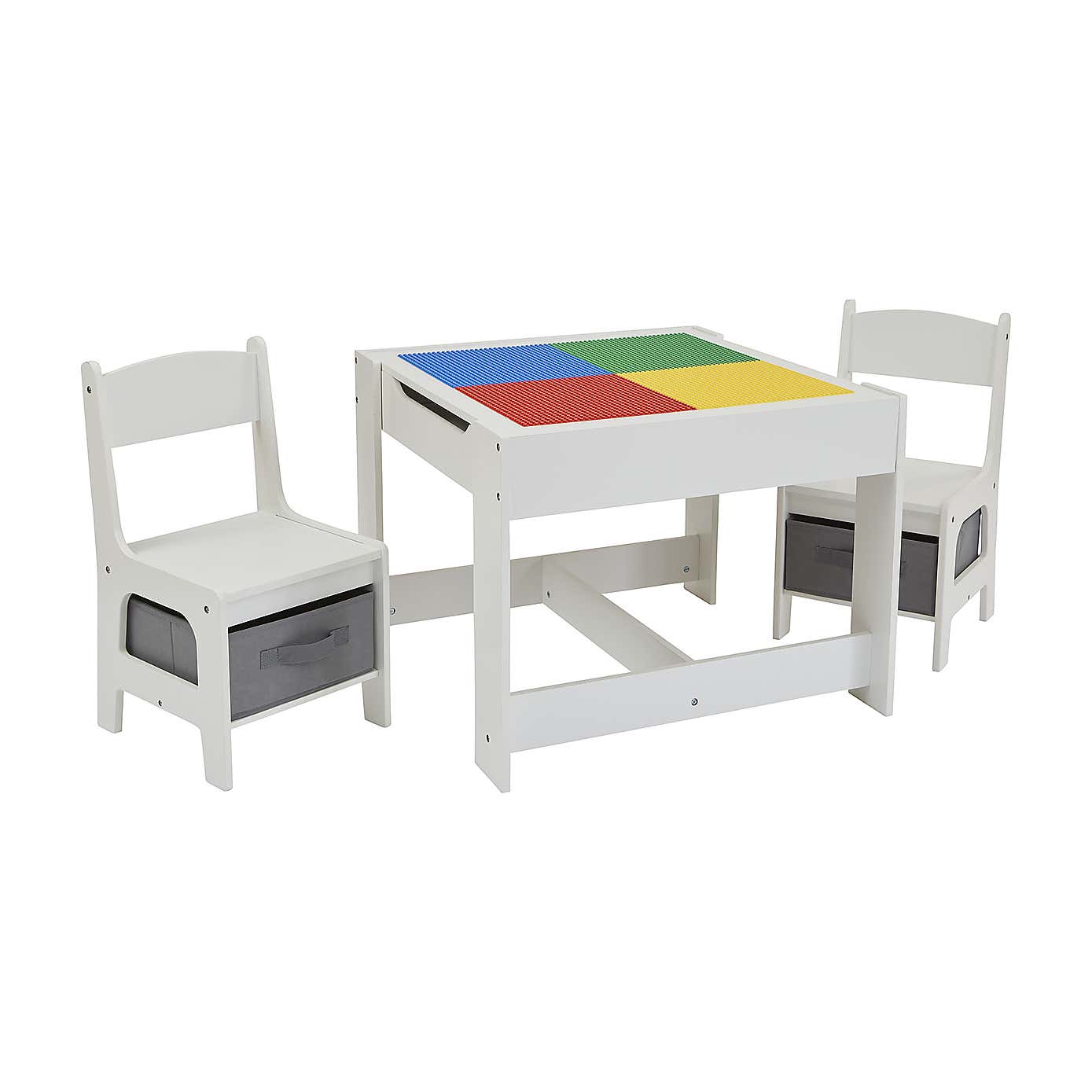 Liberty House Kids Wooden Activity Table Set With Two Storage Boxes
