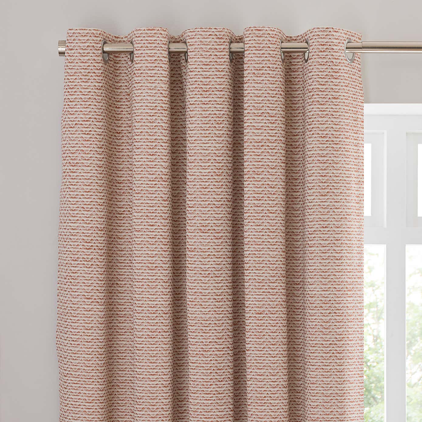 Frankie Herringbone Blackout Eyelet Curtains