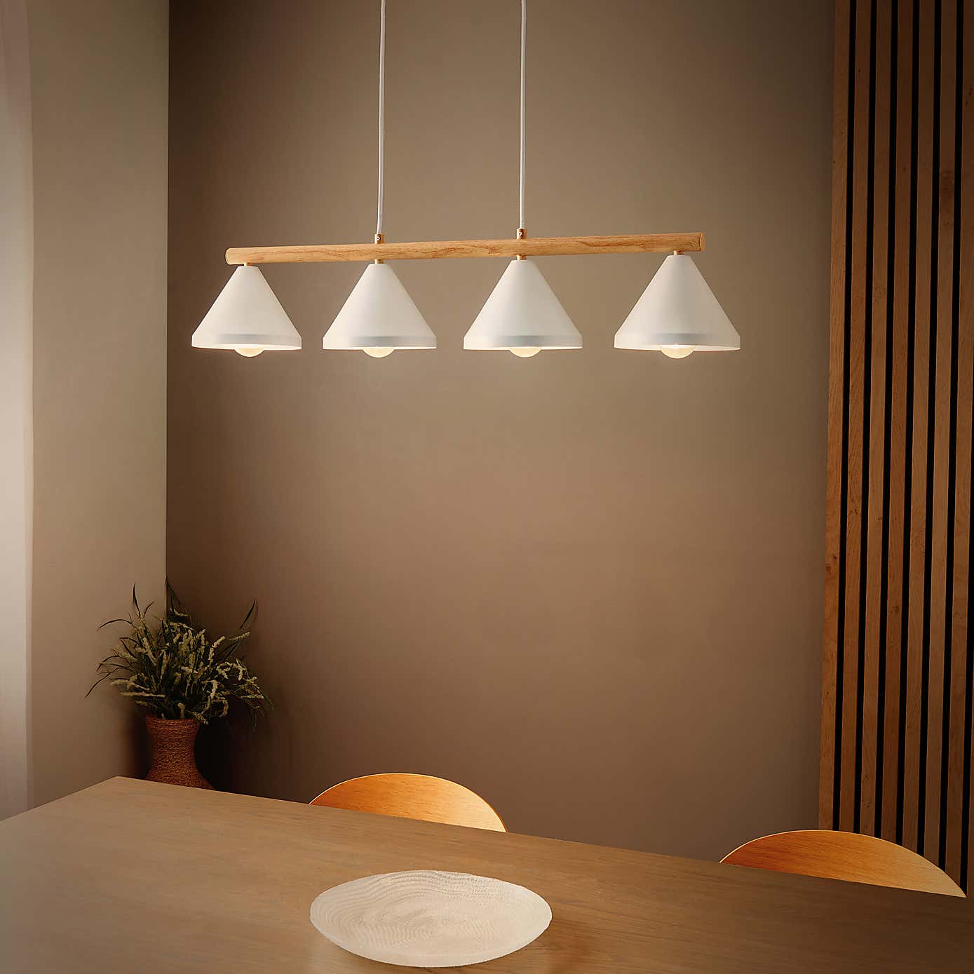 Gino Scandi 4 Light Adjustable Diner Ceiling Light